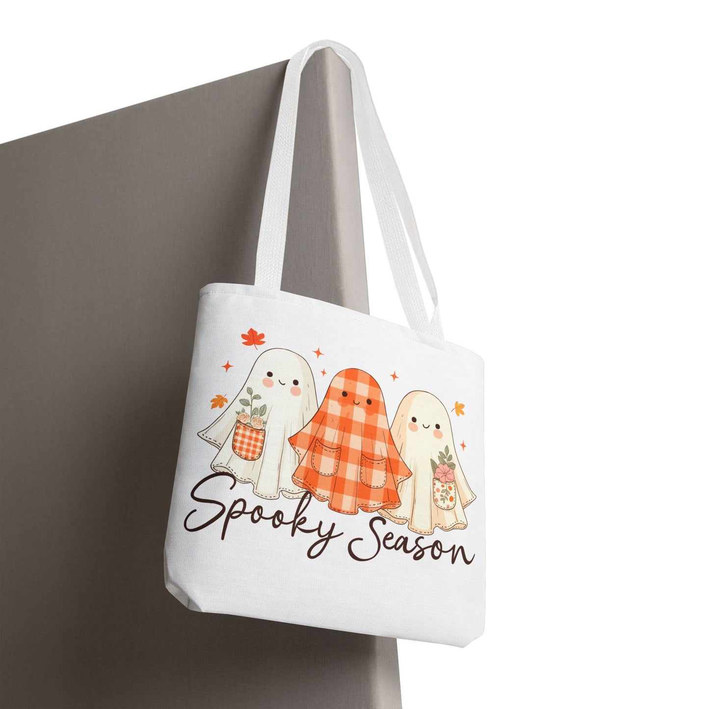 ๐ป Spooky Season Ghost Friends Tote Bag โ Cozy Fall Vibes with a Cute Twist ๐๐