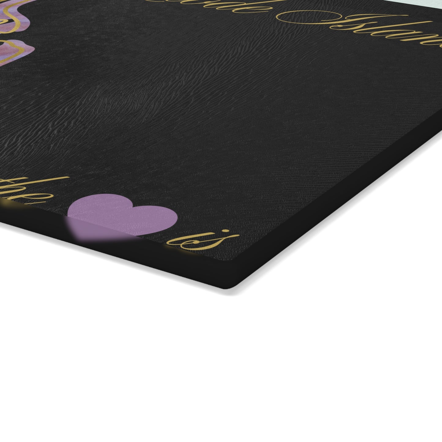 🖤 Rhode Island State Cutting Board – Elegant Watercolor Pride with Gold Florals 💜
