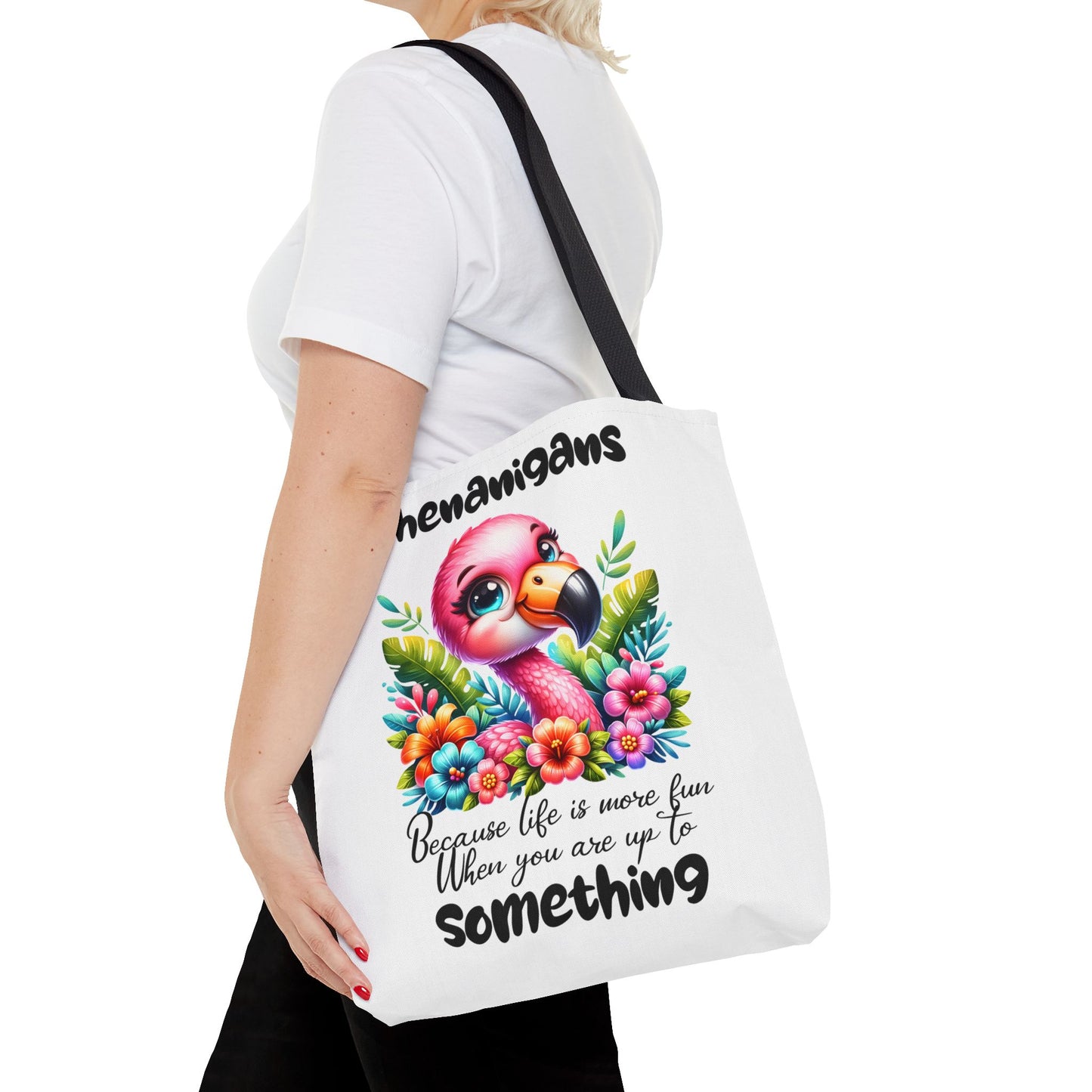 🌸 Flamingo & Floral Bliss – Bolso tote vibrante y divertido 🌺