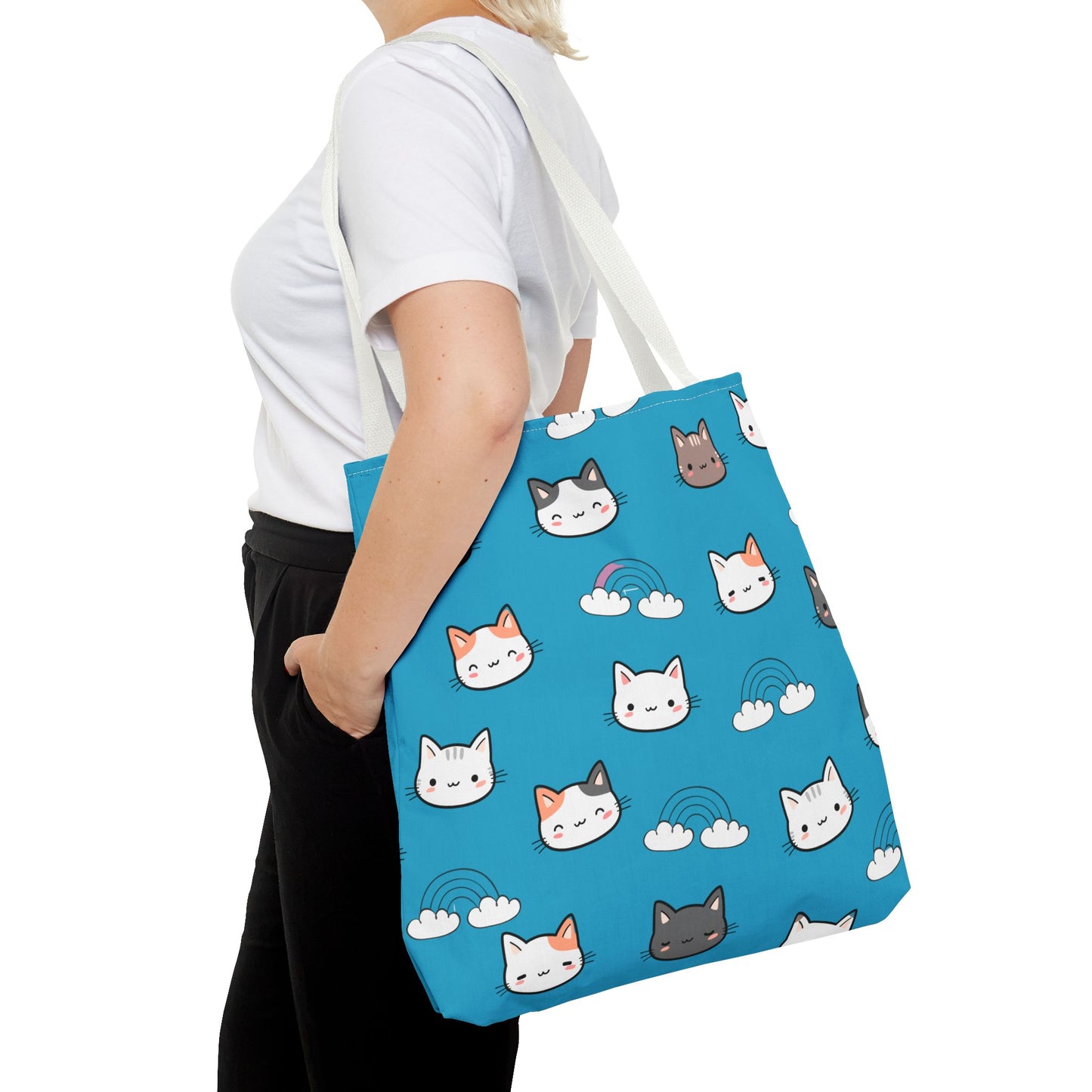 Bolsa de mano para gatos, regalo para amantes de los gatos, bolsa reutilizable, bolsa para mamá gata, ecológica, bolsa con estampado animal, diseño de gatito lindo, amante de las mascotas