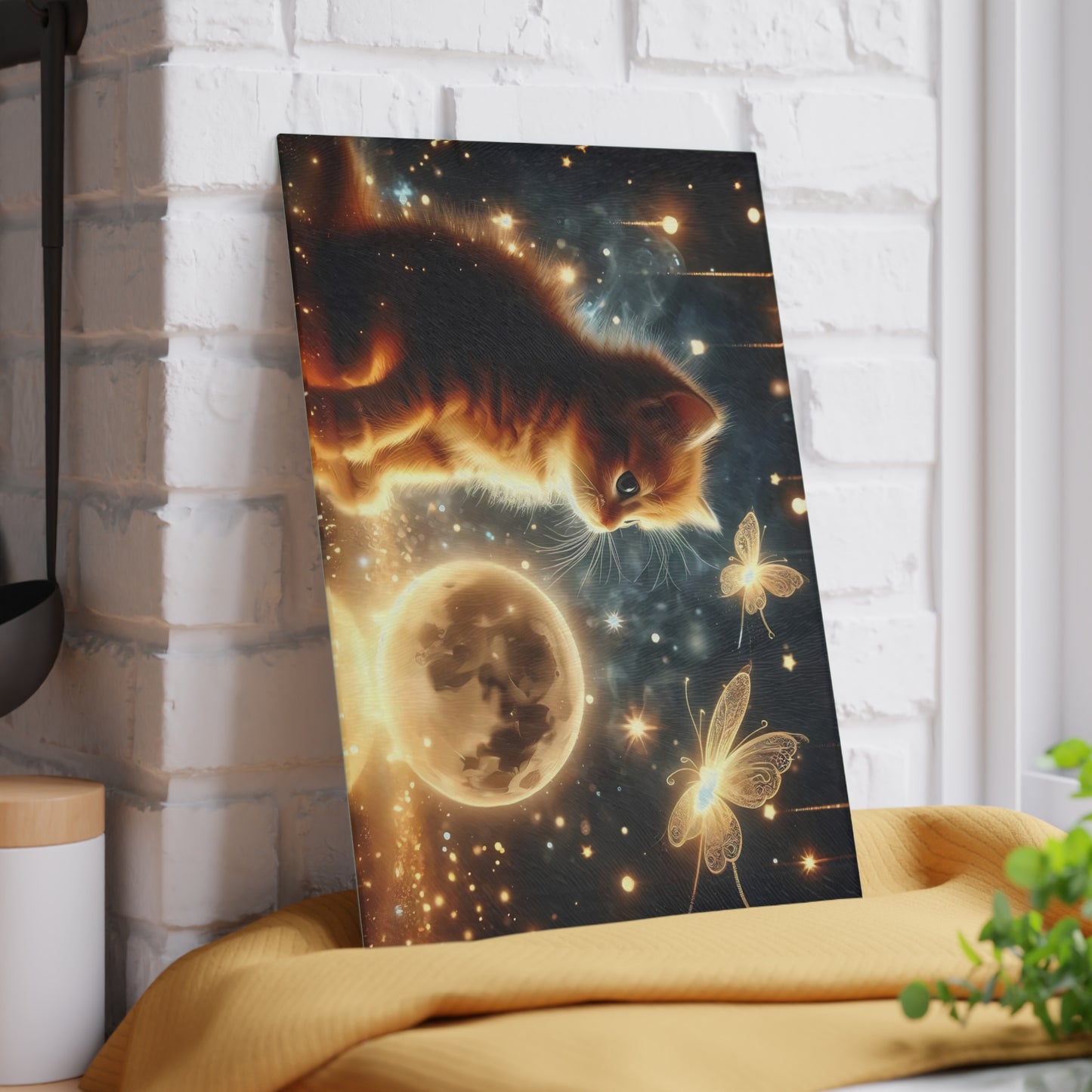 Tabla de cortar de gato atigrado, tabla de cortar de vidrio templado, tabla de charcutería, tabla de cortar, regalo de inauguración de la casa, tabla de cortar personalizada