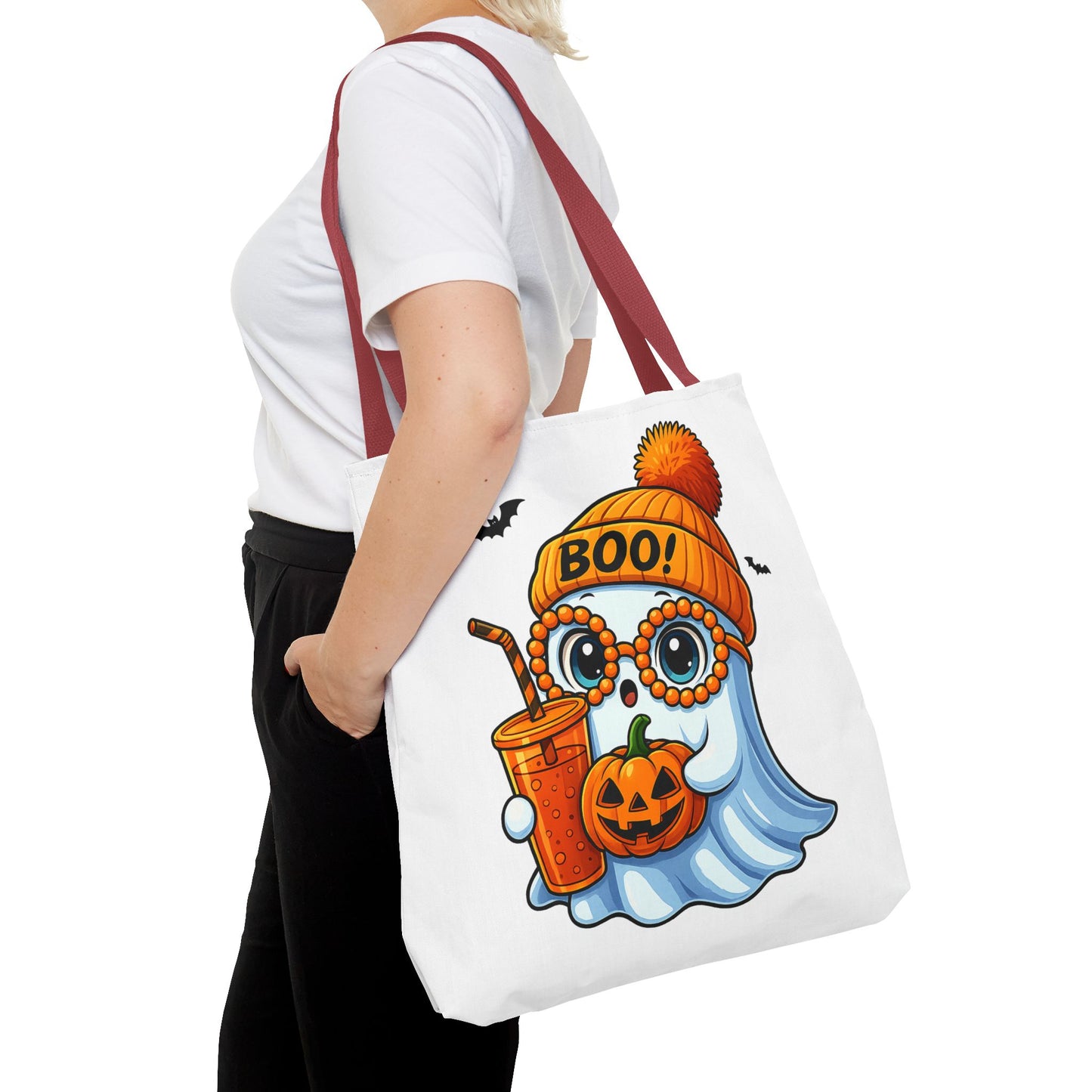 ๐ป Boo-tiful Ghost Tote Bag โ Spooky Cute Halloween Vibes ๐๐