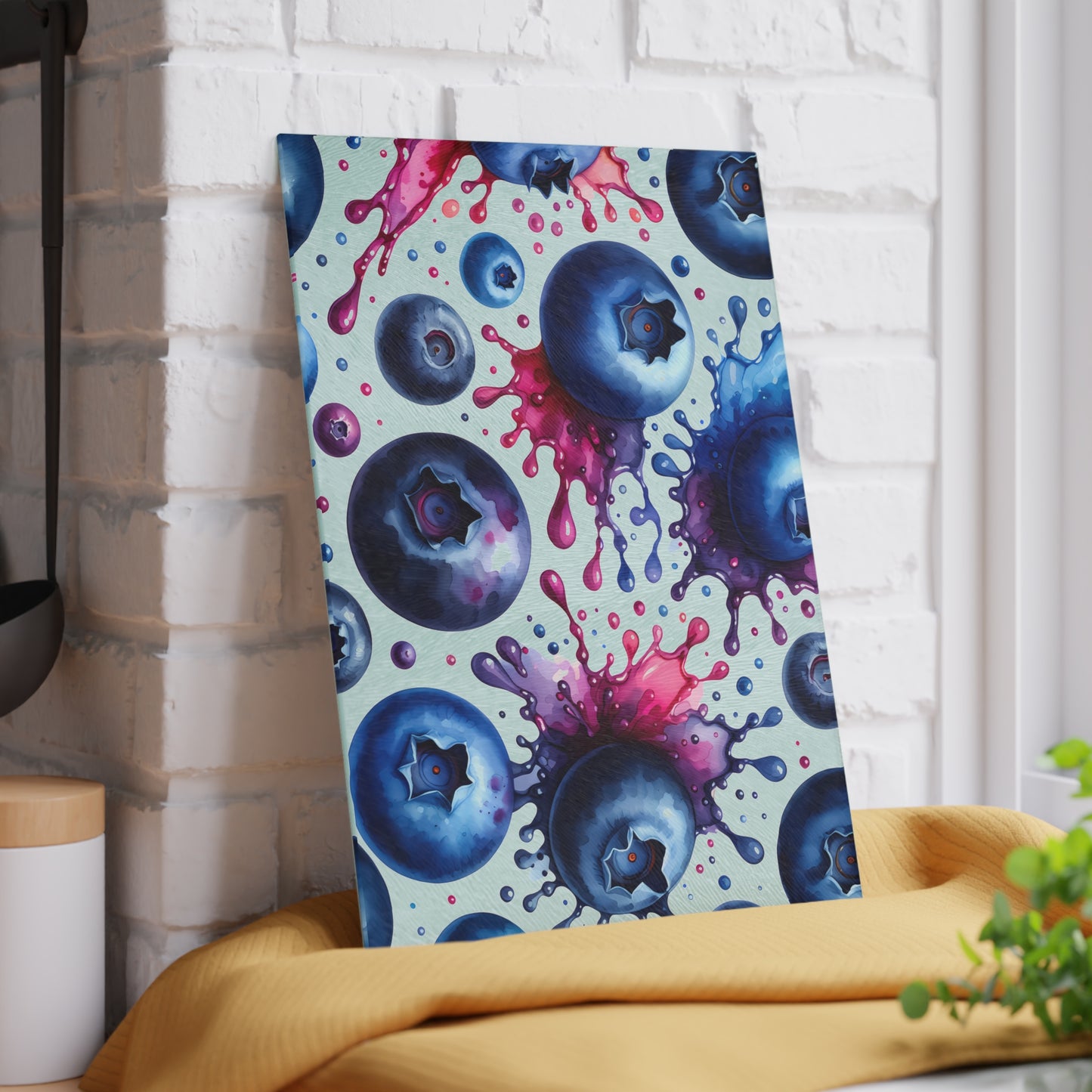 🫐 Blueberry Splash Cutting Board – Bursting with Juicy Color for Your Kitchen