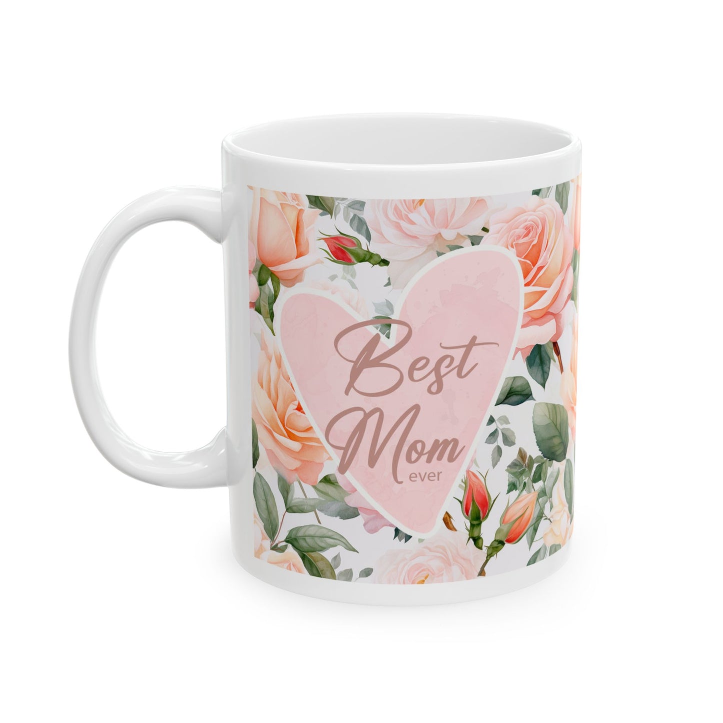 Taza de cerámica floral romántica, ideal para el Día de la Madre, regalo de cumpleaños, café matutino acogedor, regalo con temática de amor, decoración del hogar