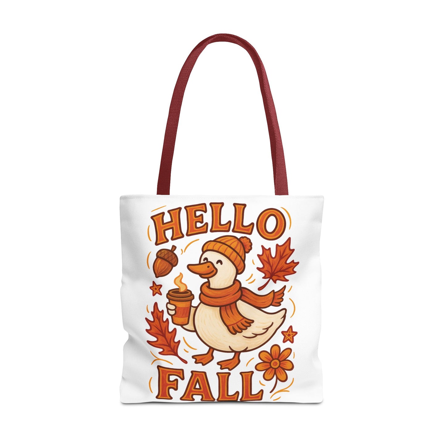 🧡 Hello Fall Duck Tote Bag – Cozy Autumn Vibes & Feathered Charm 🍂🦆