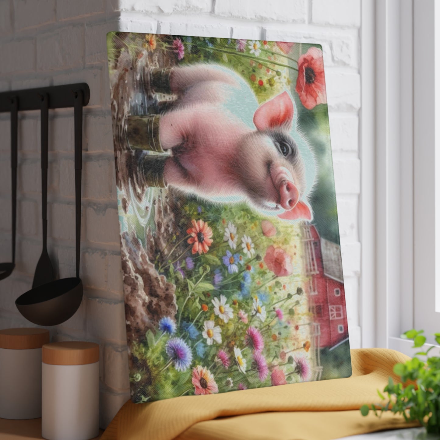 🐷 Farm Piglet Cutting Board – Country Charm for Your Kitchen 🐷