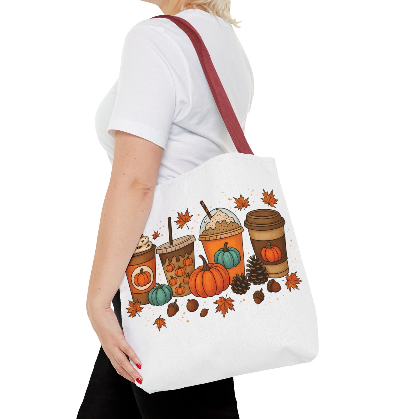 🎃 Pumpkin Spice Vibes Tote Bag – Sippin’ Cozy Fall in Style ☕🍂