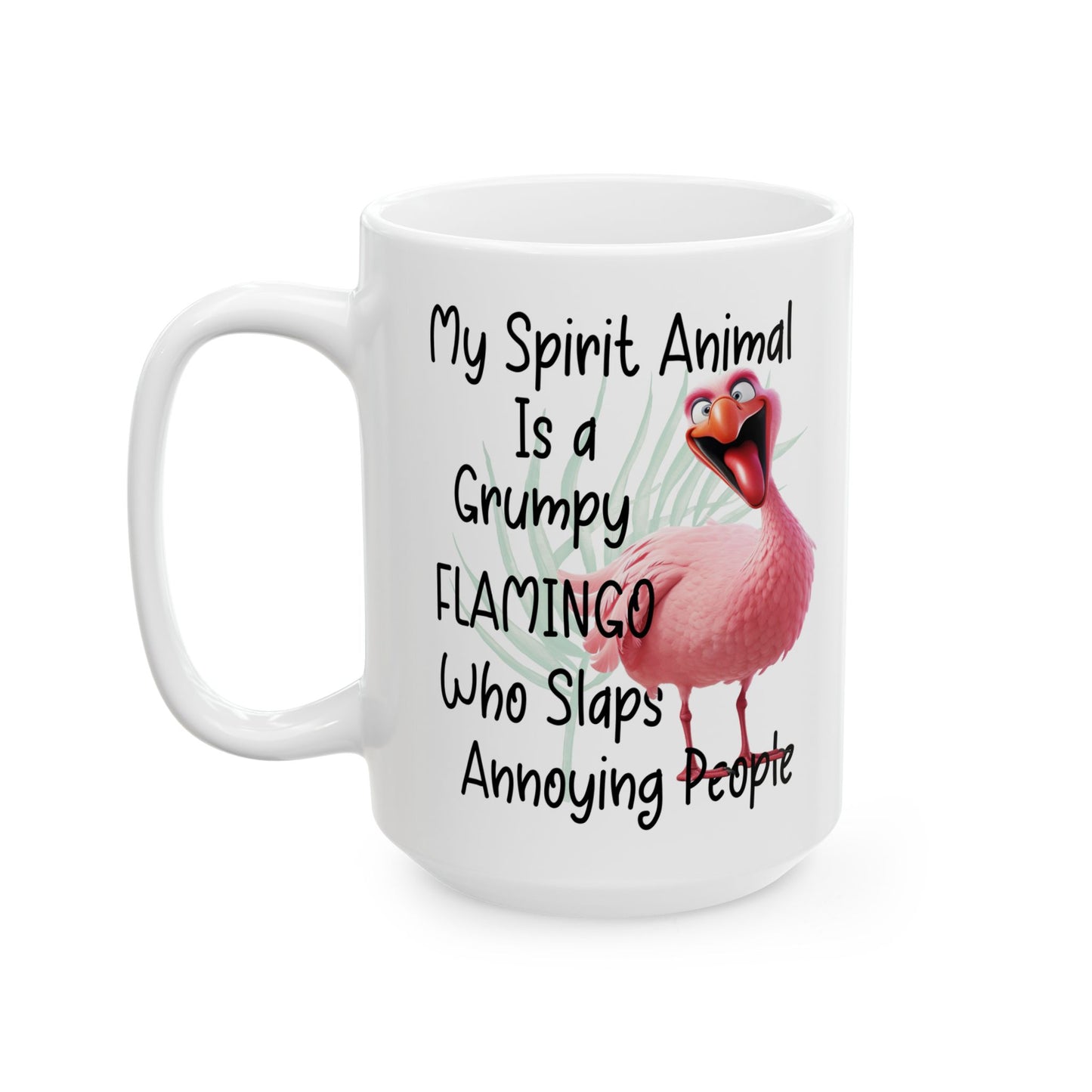 Mi espíritu animal es un flamenco gruñón: divertida taza de flamenco para mañanas atrevidas ☕