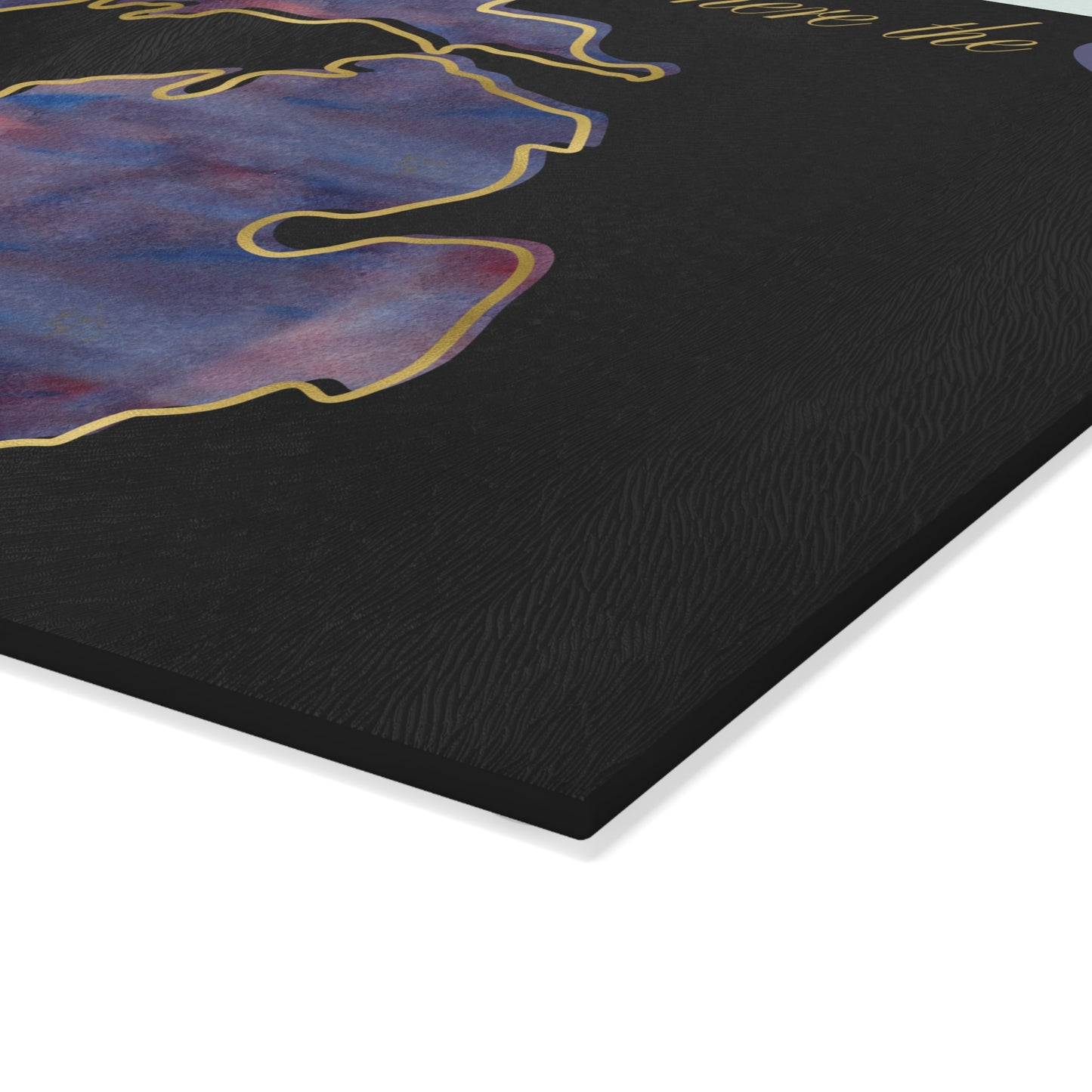 💜 Michigan Floral Cutting Board – Bold Lakeside Beauty with Artistic Elegance 🌺