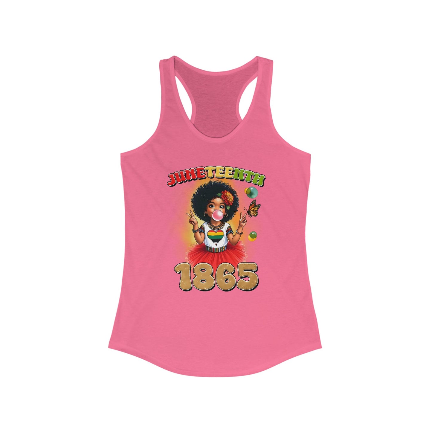 ✊🏽 Juneteenth 1865 – Camiseta sin mangas con espalda deportiva en homenaje a la libertad juvenil