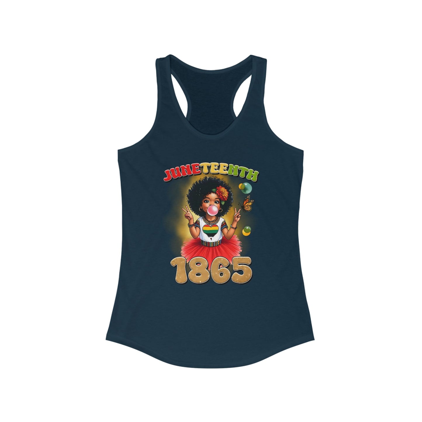 ✊🏽 Juneteenth 1865 – Camiseta sin mangas con espalda deportiva en homenaje a la libertad juvenil