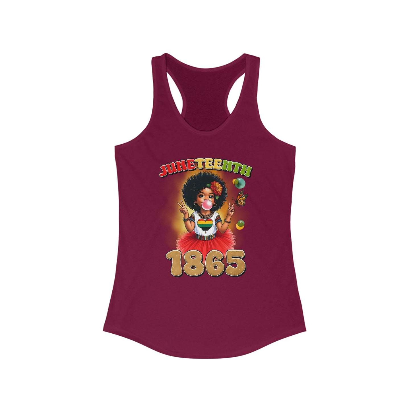 ✊🏽 Juneteenth 1865 – Camiseta sin mangas con espalda deportiva en homenaje a la libertad juvenil