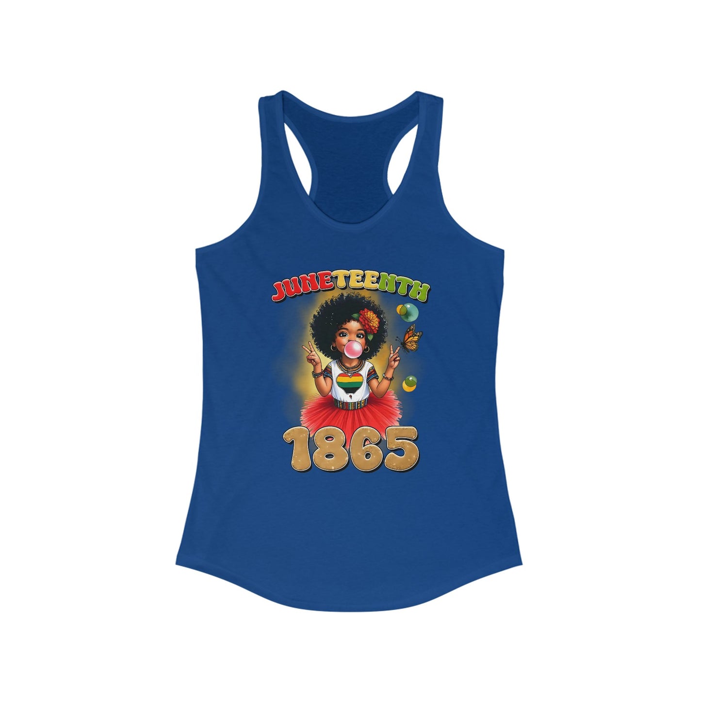 ✊🏽 Juneteenth 1865 – Camiseta sin mangas con espalda deportiva en homenaje a la libertad juvenil