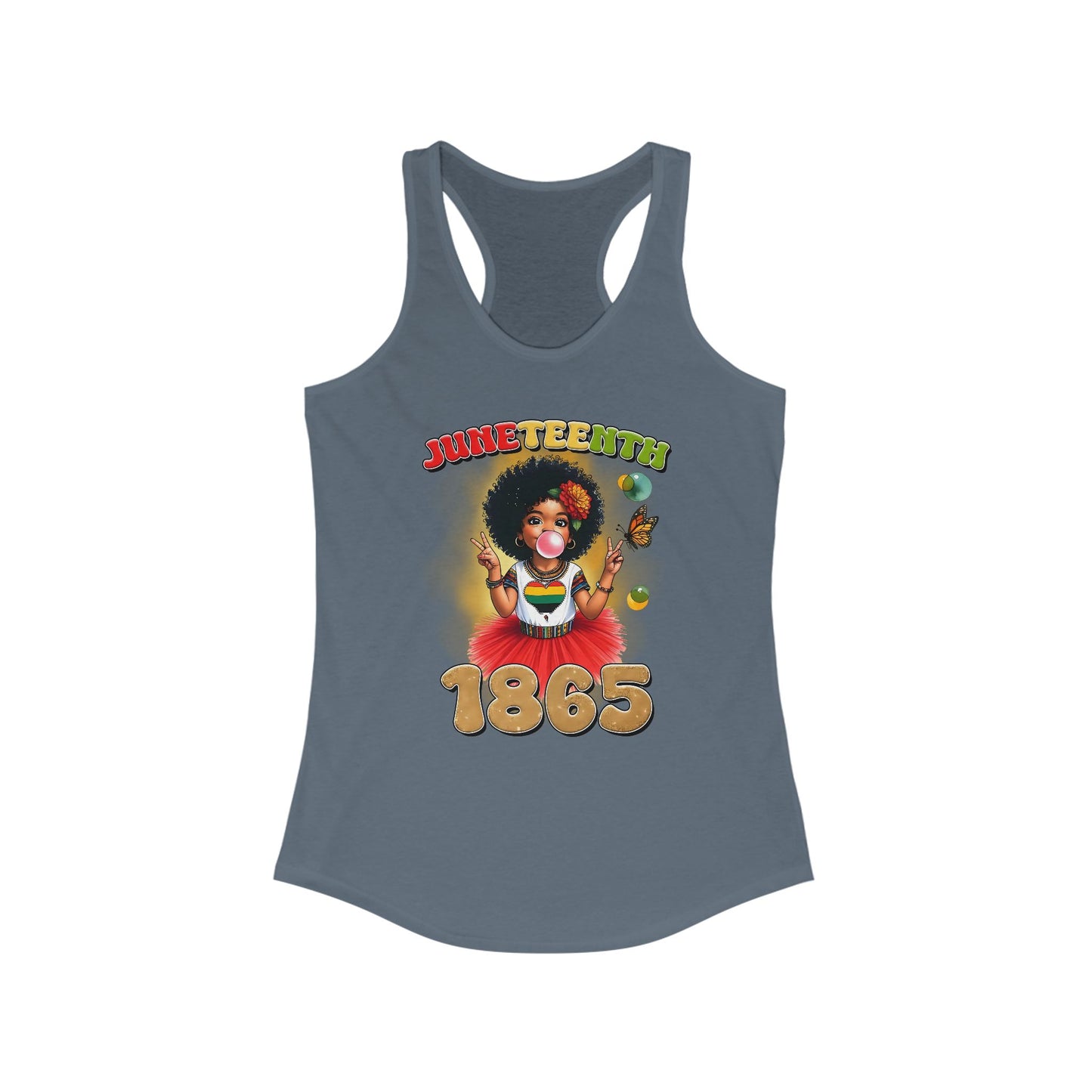 ✊🏽 Juneteenth 1865 – Camiseta sin mangas con espalda deportiva en homenaje a la libertad juvenil