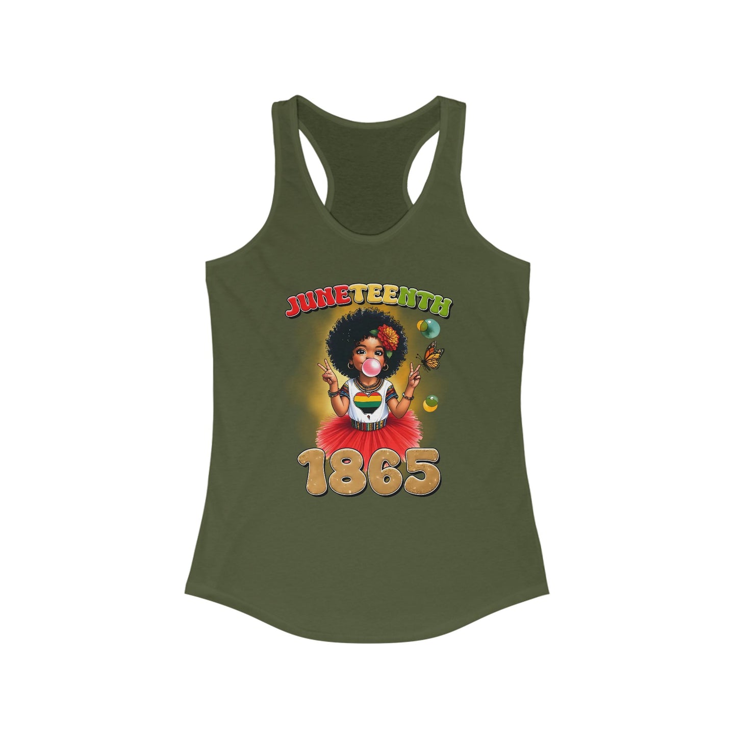 ✊🏽 Juneteenth 1865 – Camiseta sin mangas con espalda deportiva en homenaje a la libertad juvenil