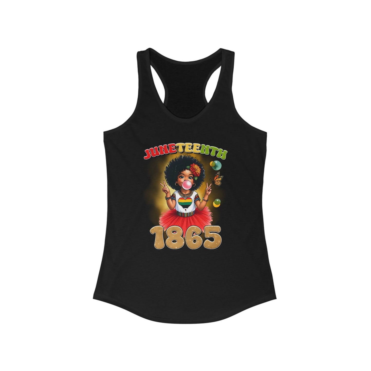 ✊🏽 Juneteenth 1865 – Camiseta sin mangas con espalda deportiva en homenaje a la libertad juvenil