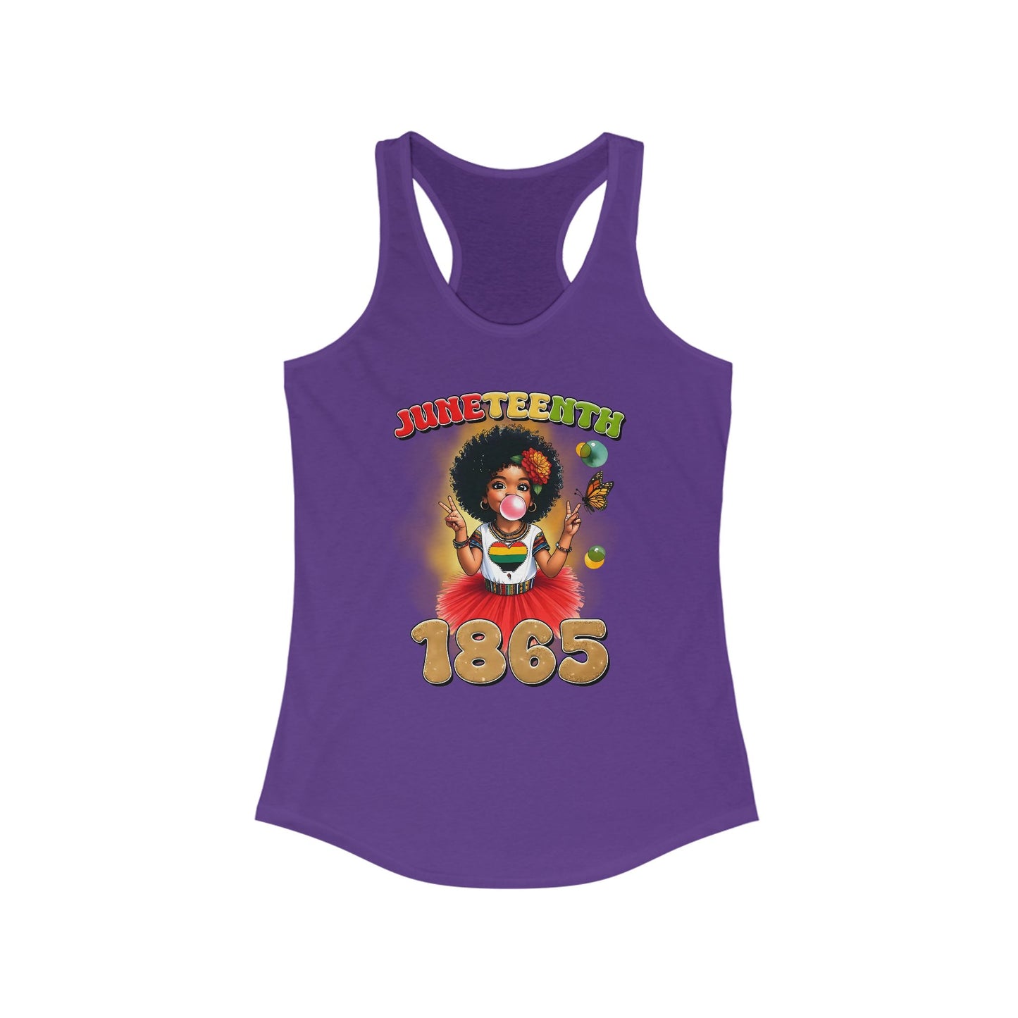 ✊🏽 Juneteenth 1865 – Camiseta sin mangas con espalda deportiva en homenaje a la libertad juvenil