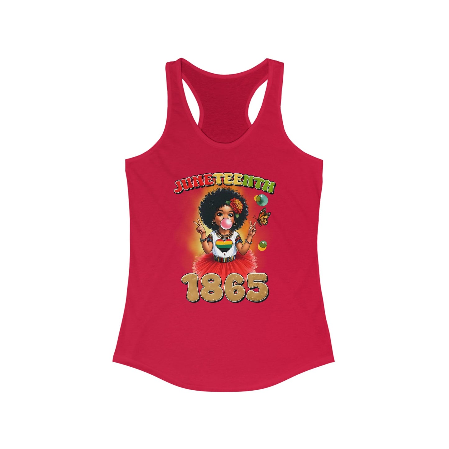 ✊🏽 Juneteenth 1865 – Camiseta sin mangas con espalda deportiva en homenaje a la libertad juvenil