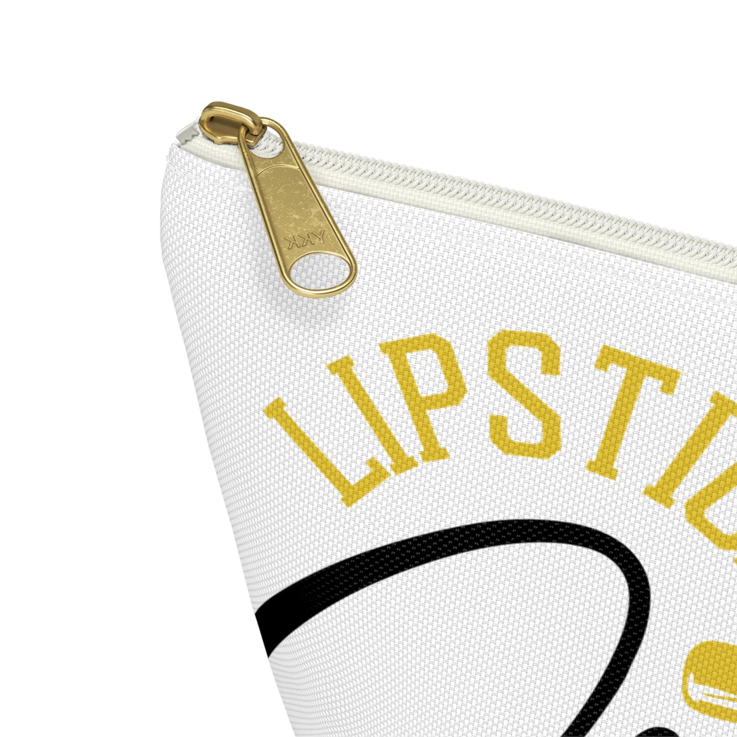 Accessory Pouch – "Lipstick Junkie" Yellow Makeup Bag