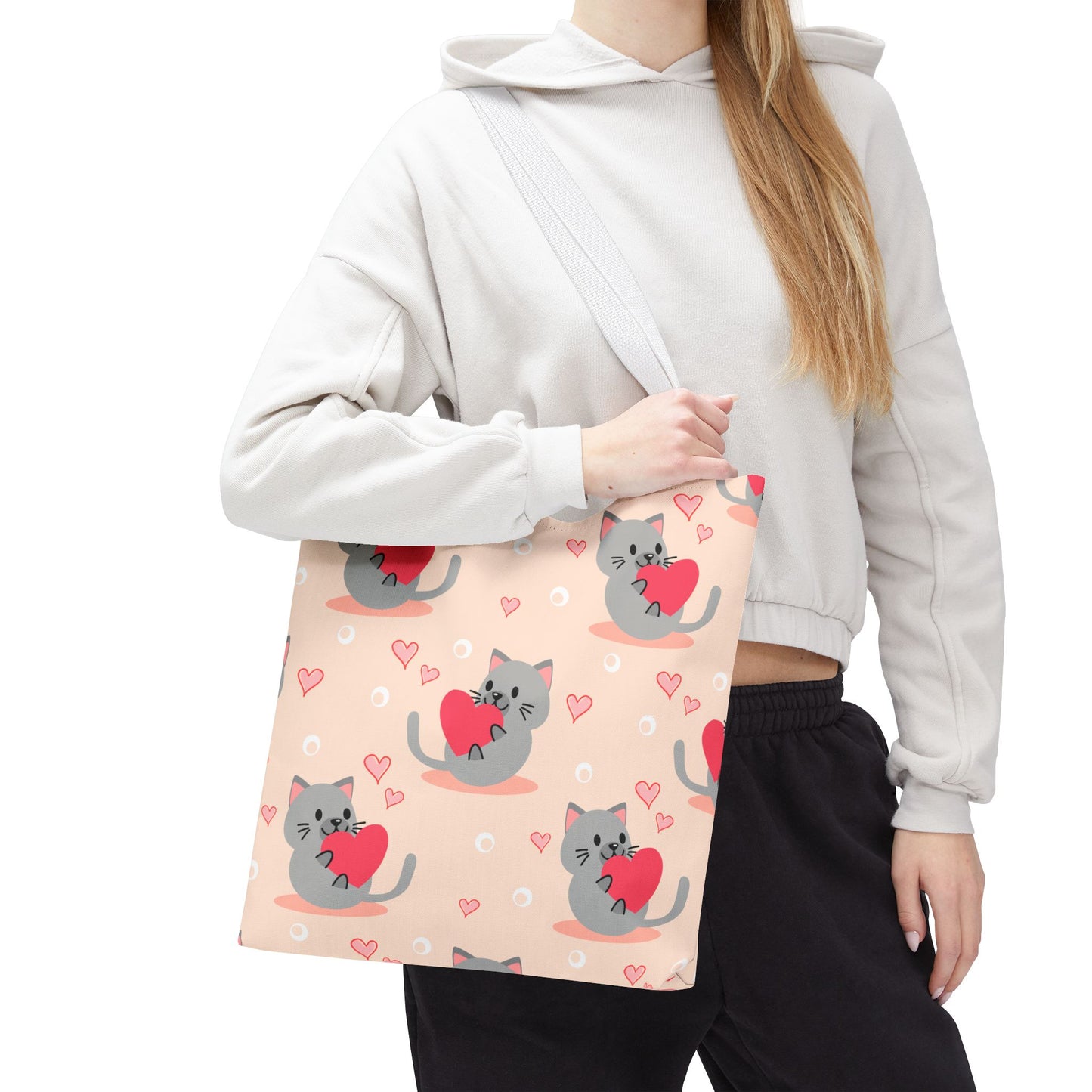Encantador bolso de mano para amantes de los gatos: duradero, espacioso y perfecto para ir de compras, trabajar o las aventuras cotidianas.