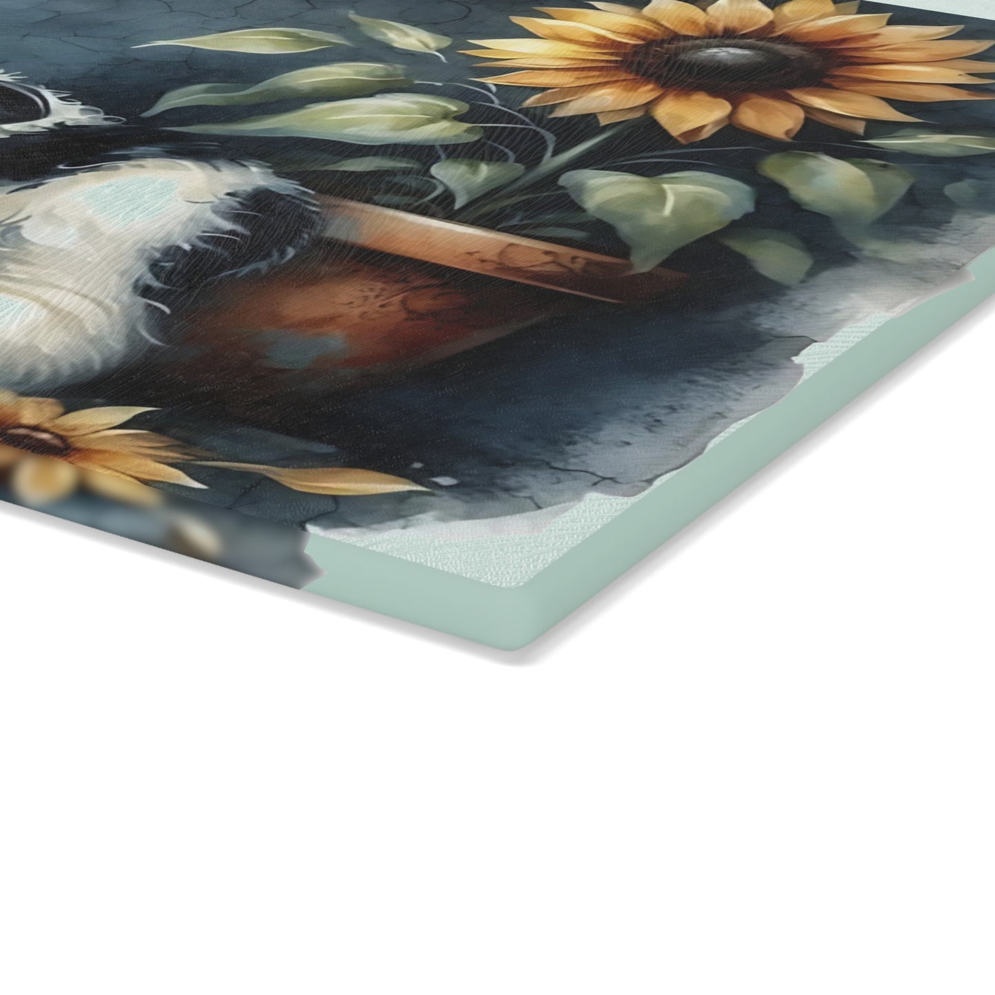 🐄 Sunflower & Baby Cow Cutting Board – Rustic Farmhouse Kitchen Decor