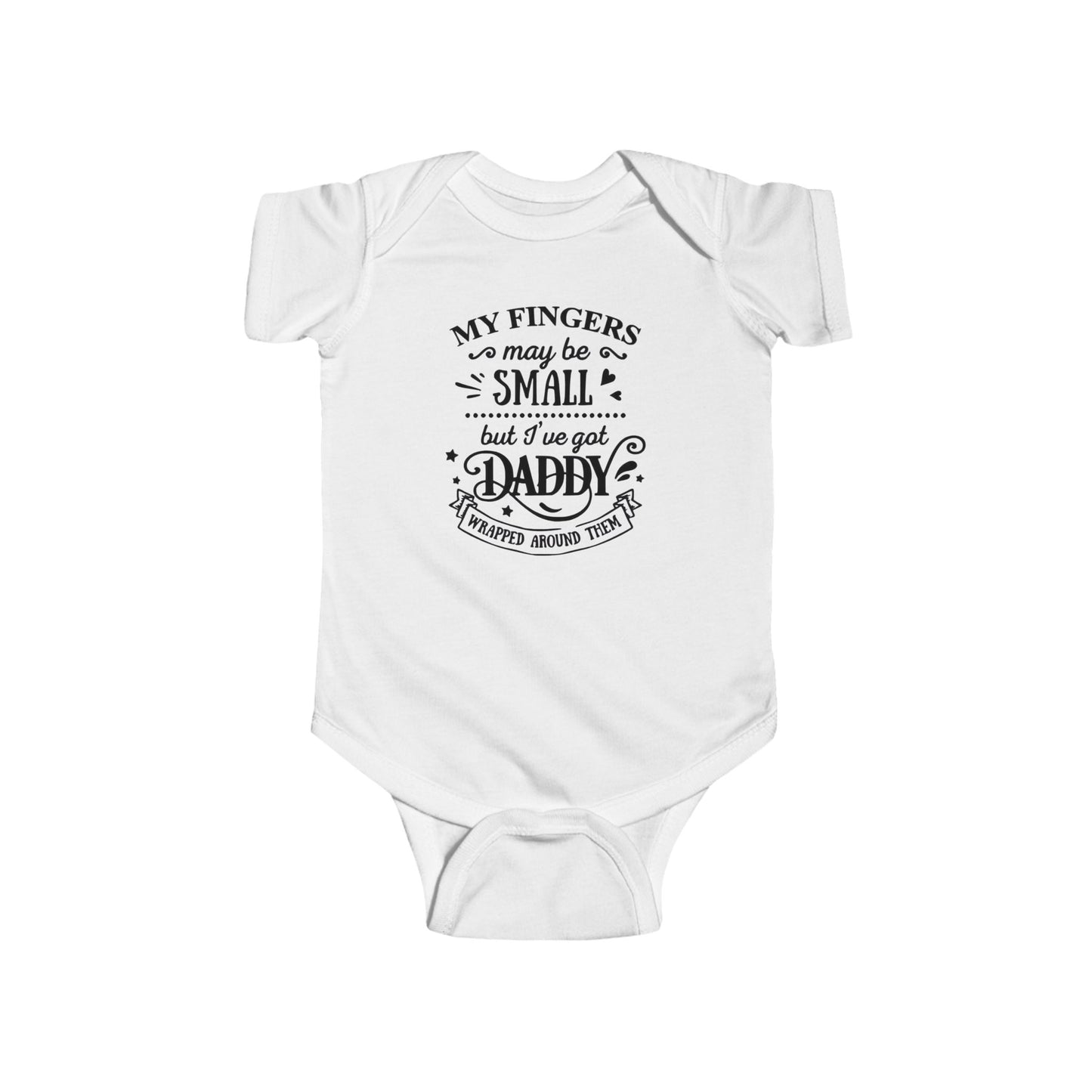 Body de bebé "Papá envuelto en mi dedo" | Mono de bebé adorable para papá | Versión orgánica disponible