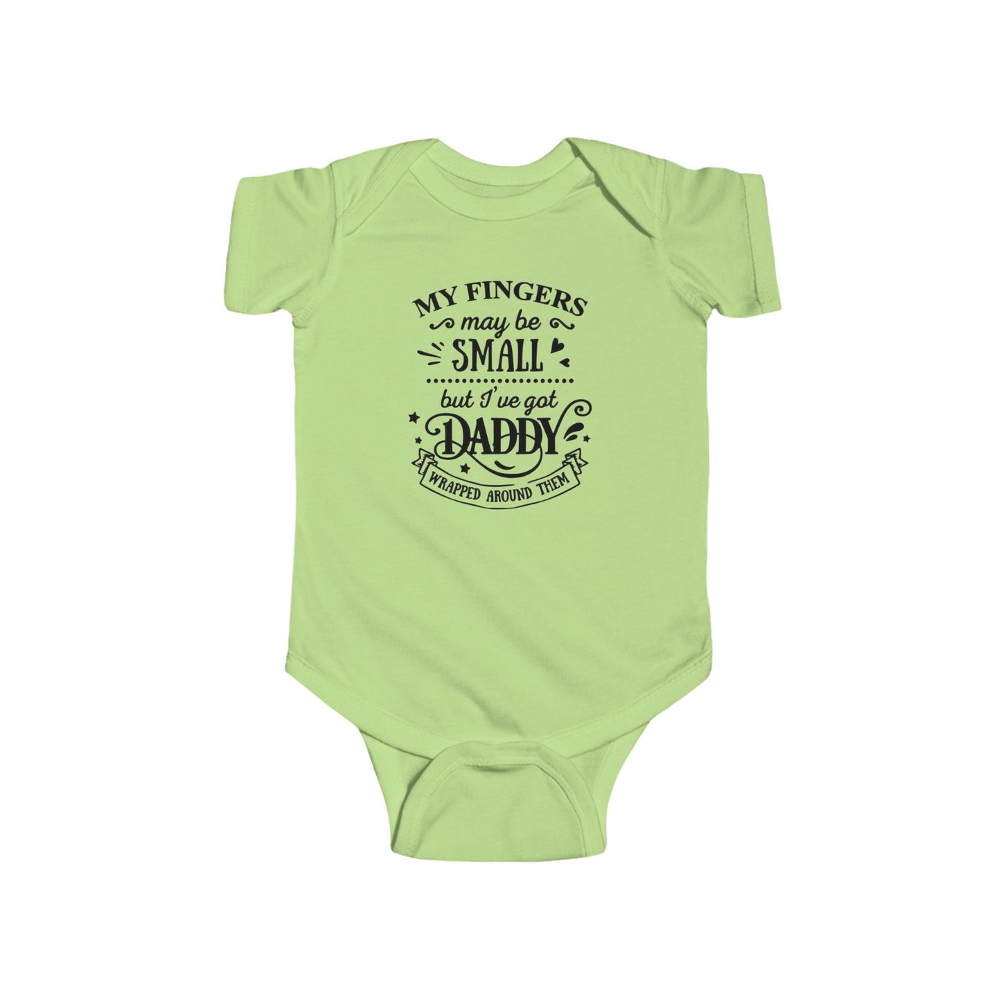 Body de bebé "Papá envuelto en mi dedo" | Mono de bebé adorable para papá | Versión orgánica disponible