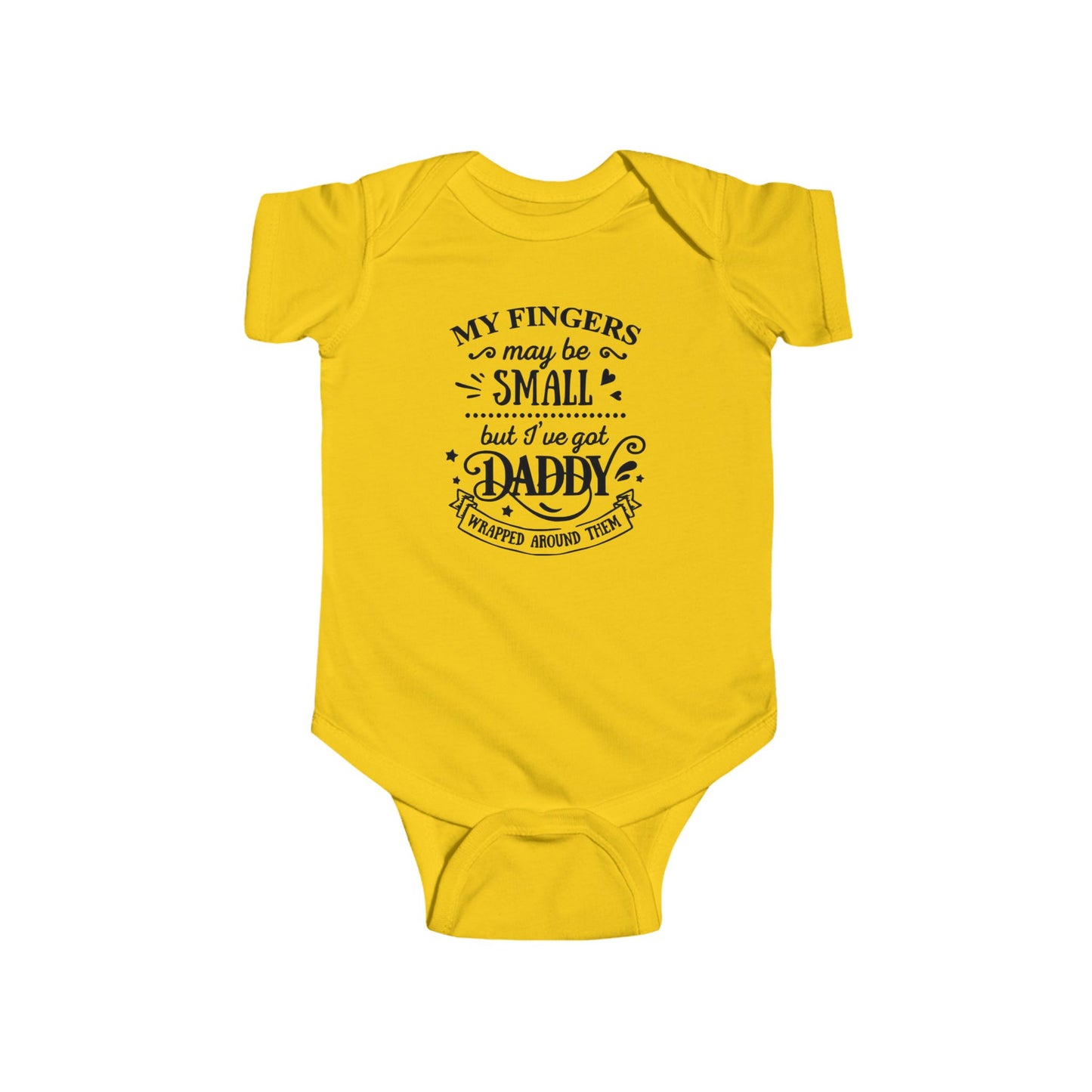 Body de bebé "Papá envuelto en mi dedo" | Mono de bebé adorable para papá | Versión orgánica disponible