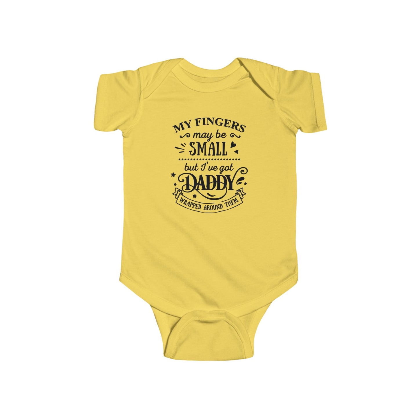 Body de bebé "Papá envuelto en mi dedo" | Mono de bebé adorable para papá | Versión orgánica disponible