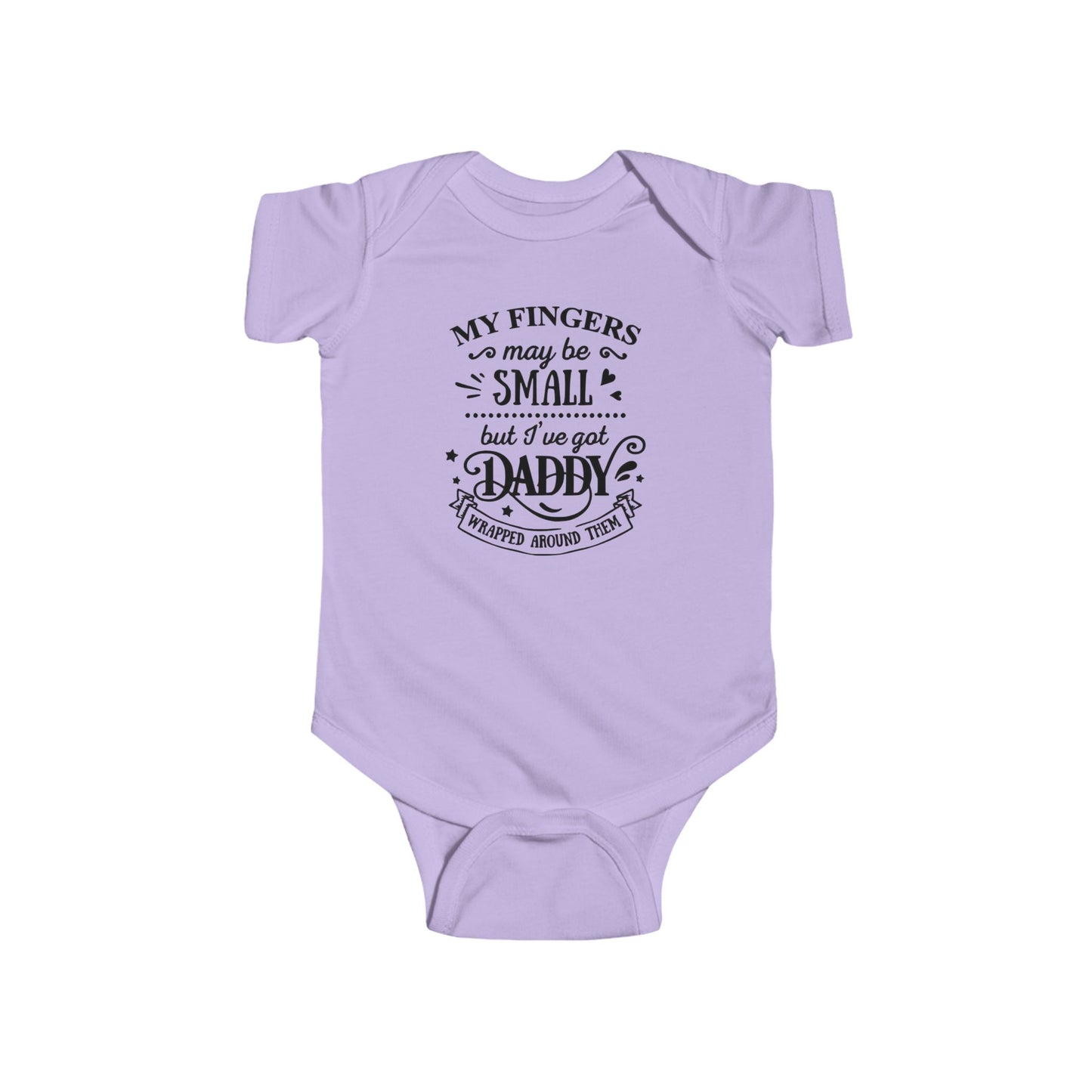 Body de bebé "Papá envuelto en mi dedo" | Mono de bebé adorable para papá | Versión orgánica disponible