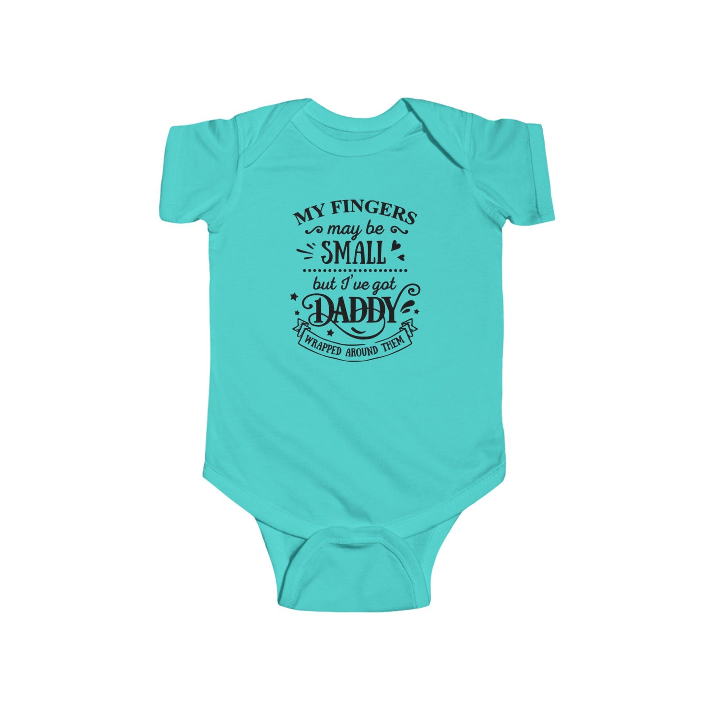 Body de bebé "Papá envuelto en mi dedo" | Mono de bebé adorable para papá | Versión orgánica disponible
