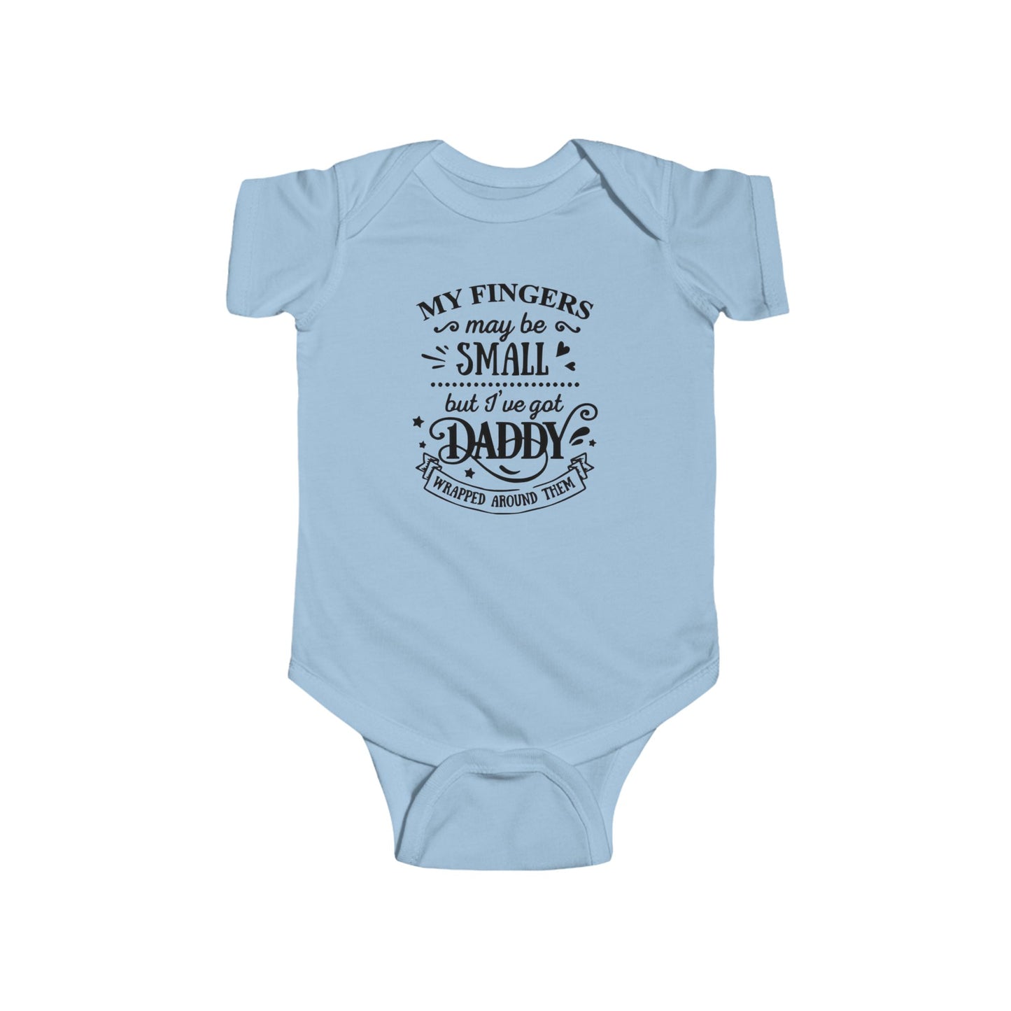 Body de bebé "Papá envuelto en mi dedo" | Mono de bebé adorable para papá | Versión orgánica disponible