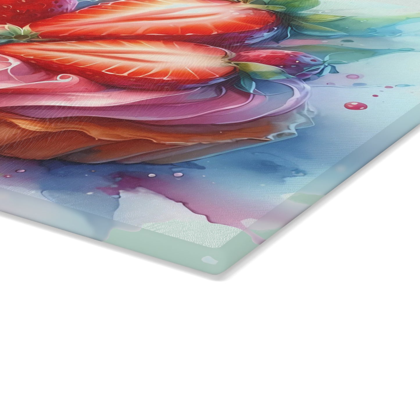 🍓 Strawberry Tart Cutting Board – Sweet & Juicy Dessert Art for Your Kitchen Display