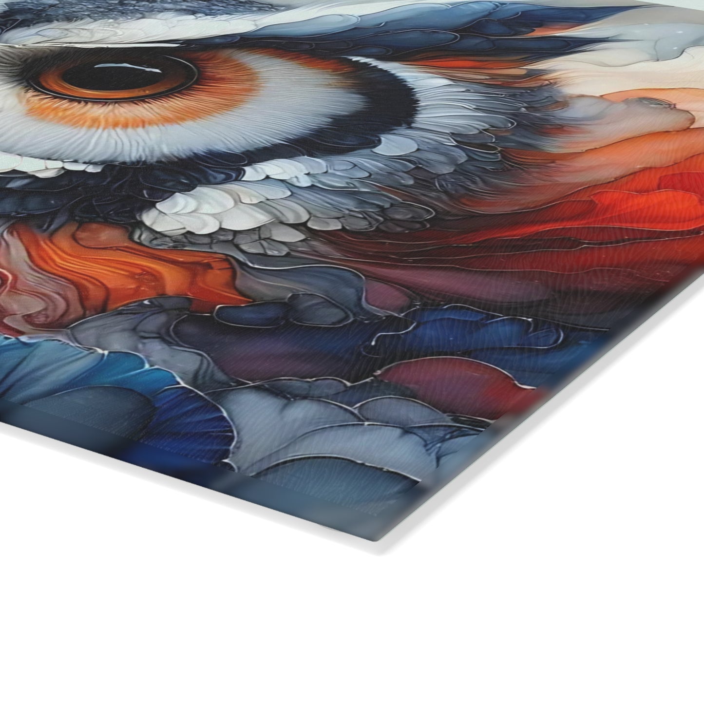 Owl Cutting Board, Charcuterie Board, unique cutting board, Tempered Glass Cutting Board, Housewarming Gift, Custom cutting board
