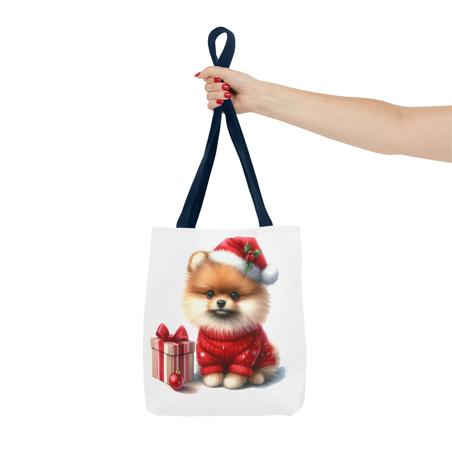 🎄 Pomeranian Christmas Tote Bag – Cozy Fluff & Festive Cheer 🎁🐾