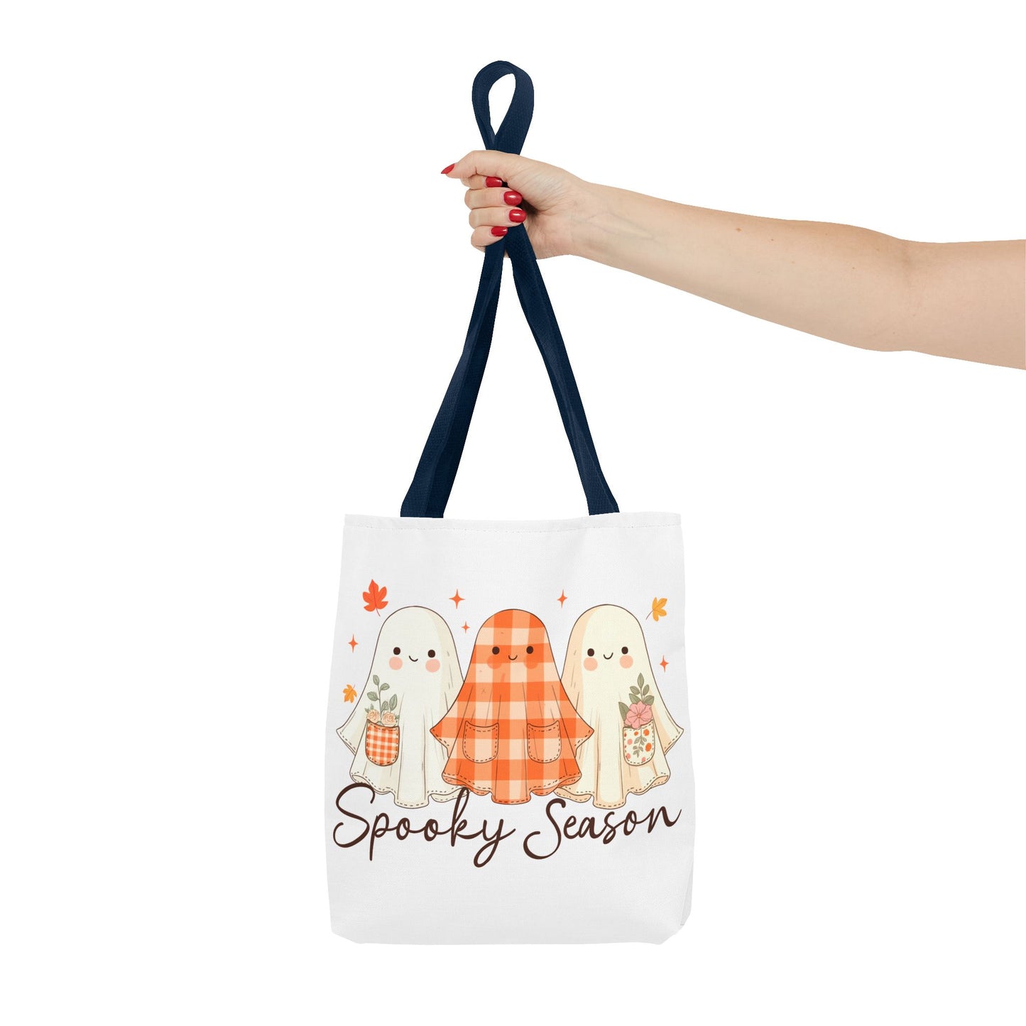 ๐ป Spooky Season Ghost Friends Tote Bag โ Cozy Fall Vibes with a Cute Twist ๐๐