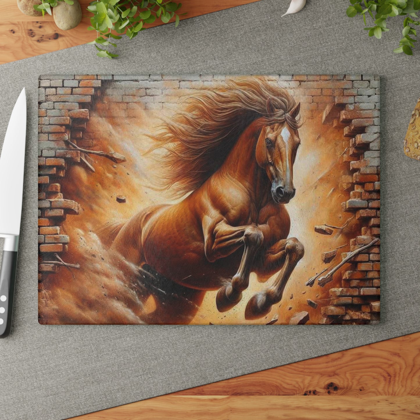 Horse cutting board, rustic home, farmhouse decor, Charcuterie Board, wild horse theme, equestrian gift, unique home decor, horse lover gift