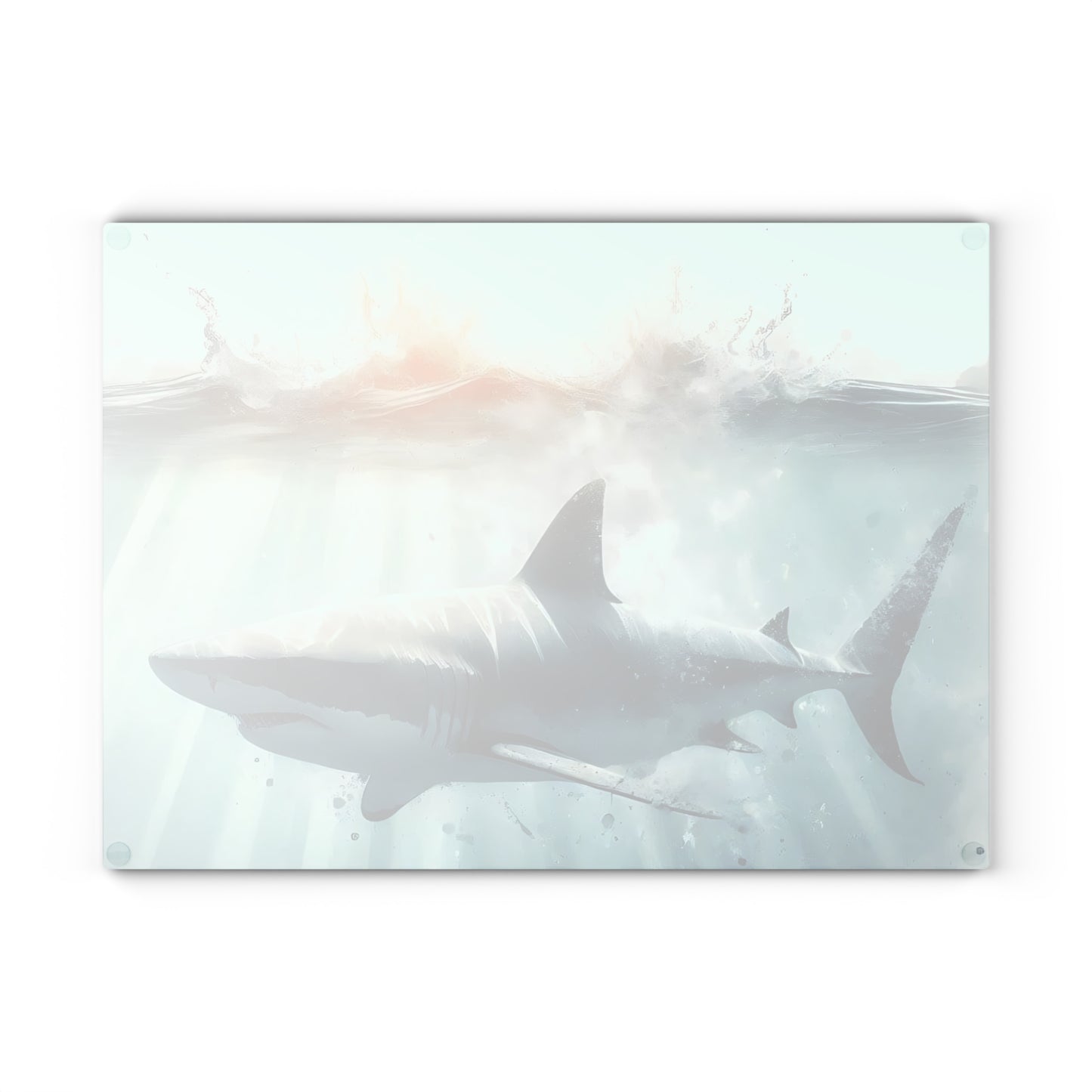 Decoración de cocina con tiburón, tabla de cortar con temática oceánica, idea de regalo con tiburón, regalo para amantes de los tiburones, regalo con temática de tiburón, tabla de cortar única