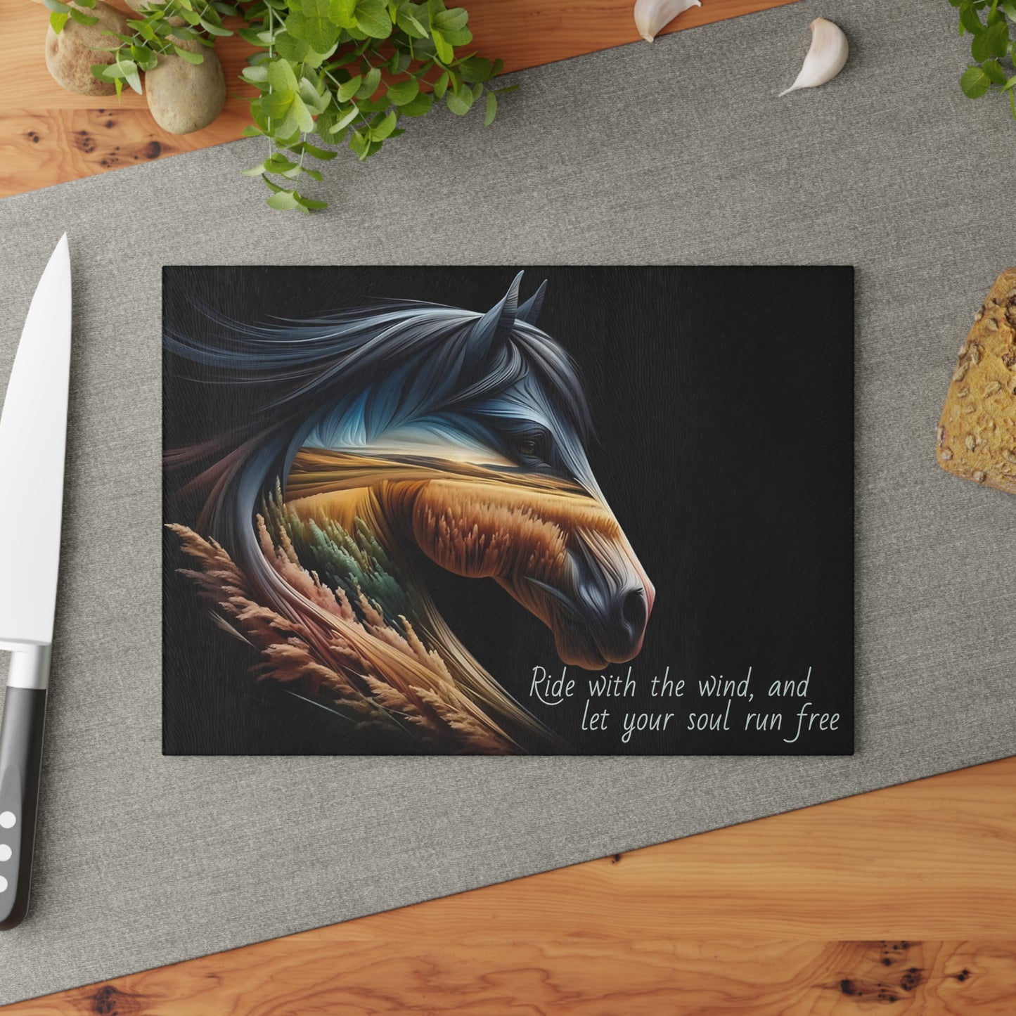 Horse cutting board, Farmhouse kitchen decor, Equestrian gift, Rustic kitchen gift, Horse lover decor, Charcuterie Board, unique accessory