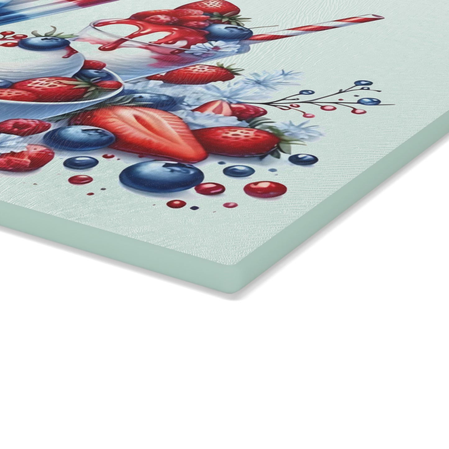 Tabla de cortar de vidrio para postres del 4 de julio: un dulce estilo patriótico para celebraciones de verano