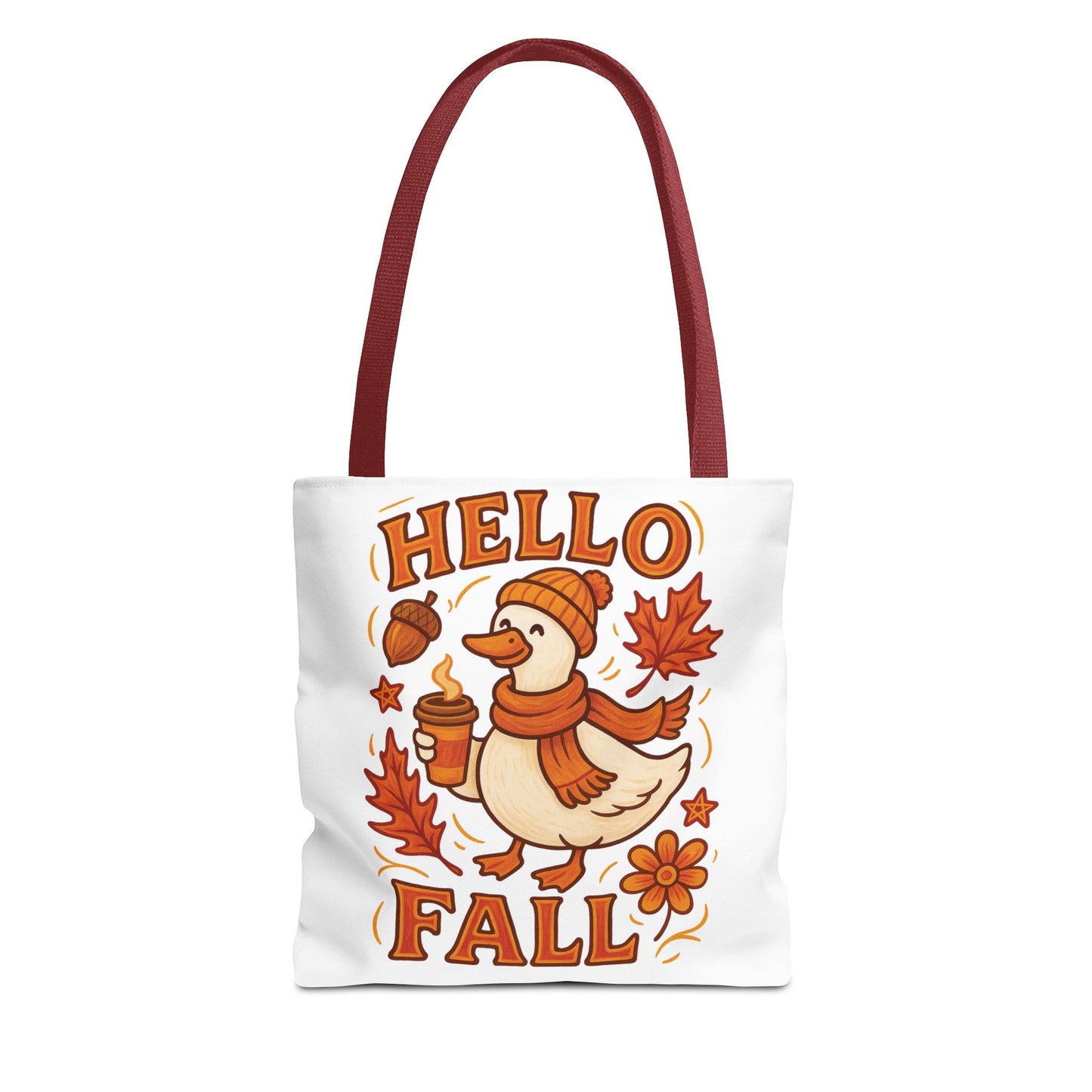 🧡 Hello Fall Duck Tote Bag – Cozy Autumn Vibes & Feathered Charm 🍂🦆