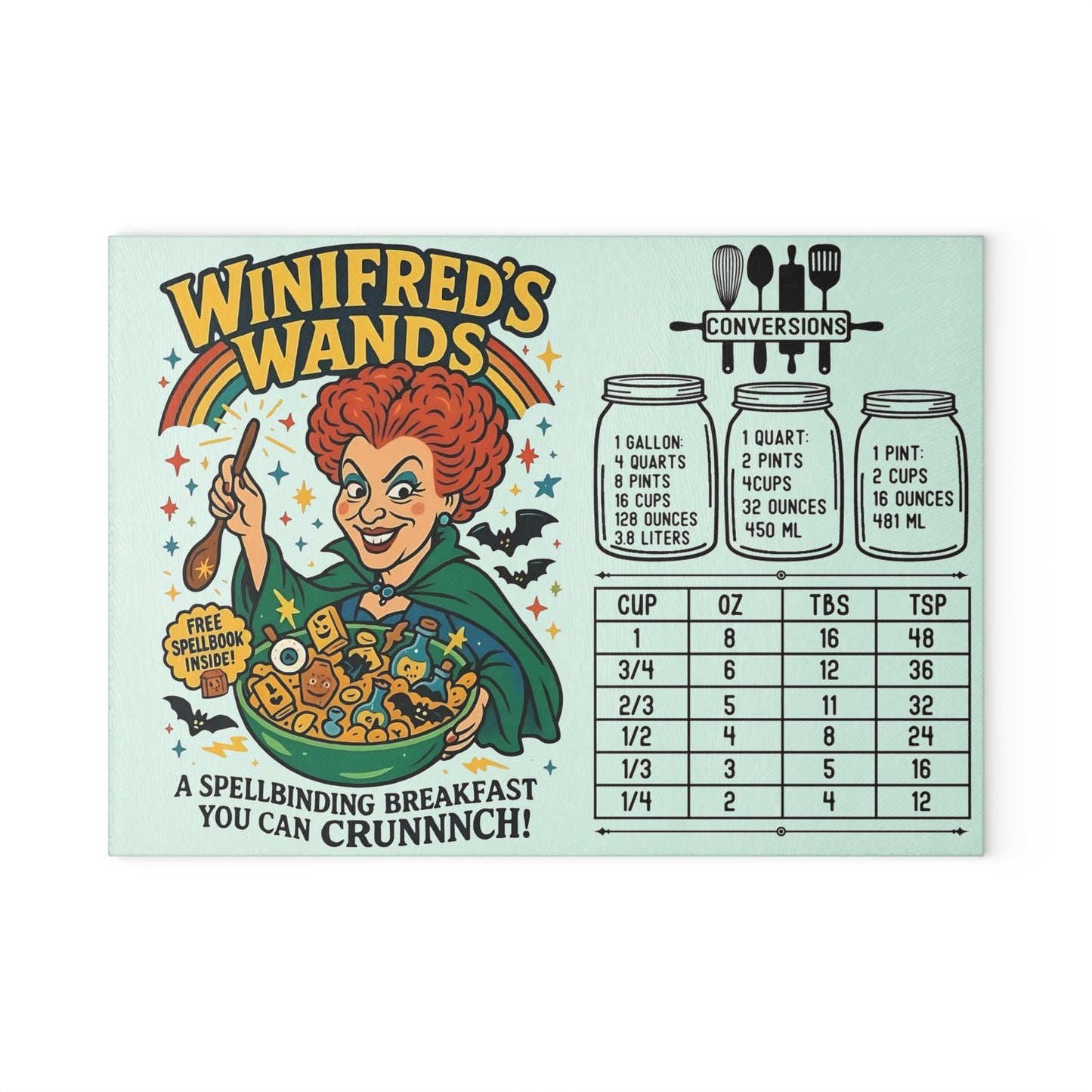 🧙♀️ Winifred’s Wands Cutting Board – A Spellbinding Breakfast You Can CRUNNNCH! 🧪✨