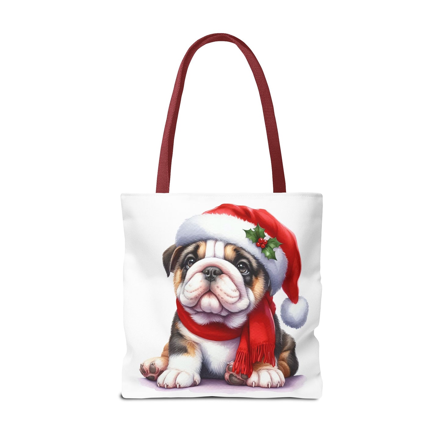 🎅 Bulldog Christmas Tote Bag – Cozy Holiday Style for Dog Lovers 🐾