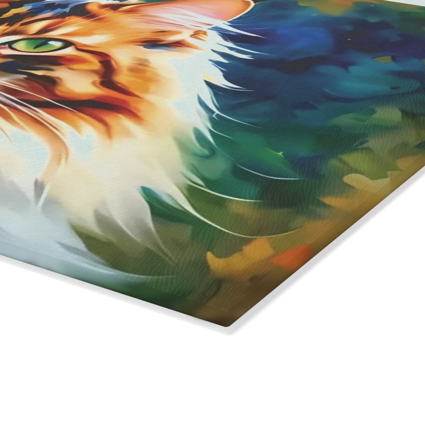 🐾🌿 Green-Eyed Maine Coon Forest Cat Cutting Board – Fierce Feline Charm for Nature-Loving Kitchens 🐱✨