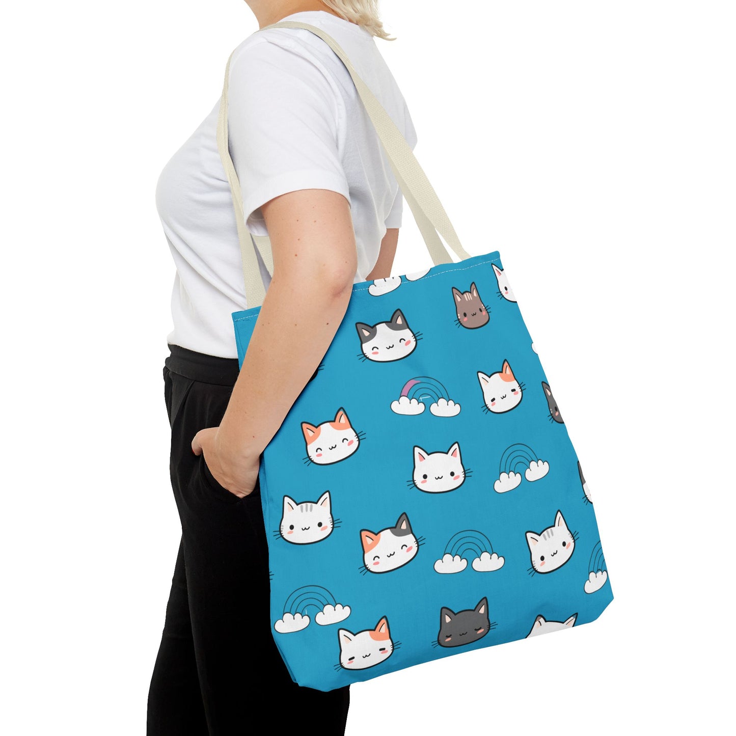 Bolsa de mano para gatos, regalo para amantes de los gatos, bolsa reutilizable, bolsa para mamá gata, ecológica, bolsa con estampado animal, diseño de gatito lindo, amante de las mascotas