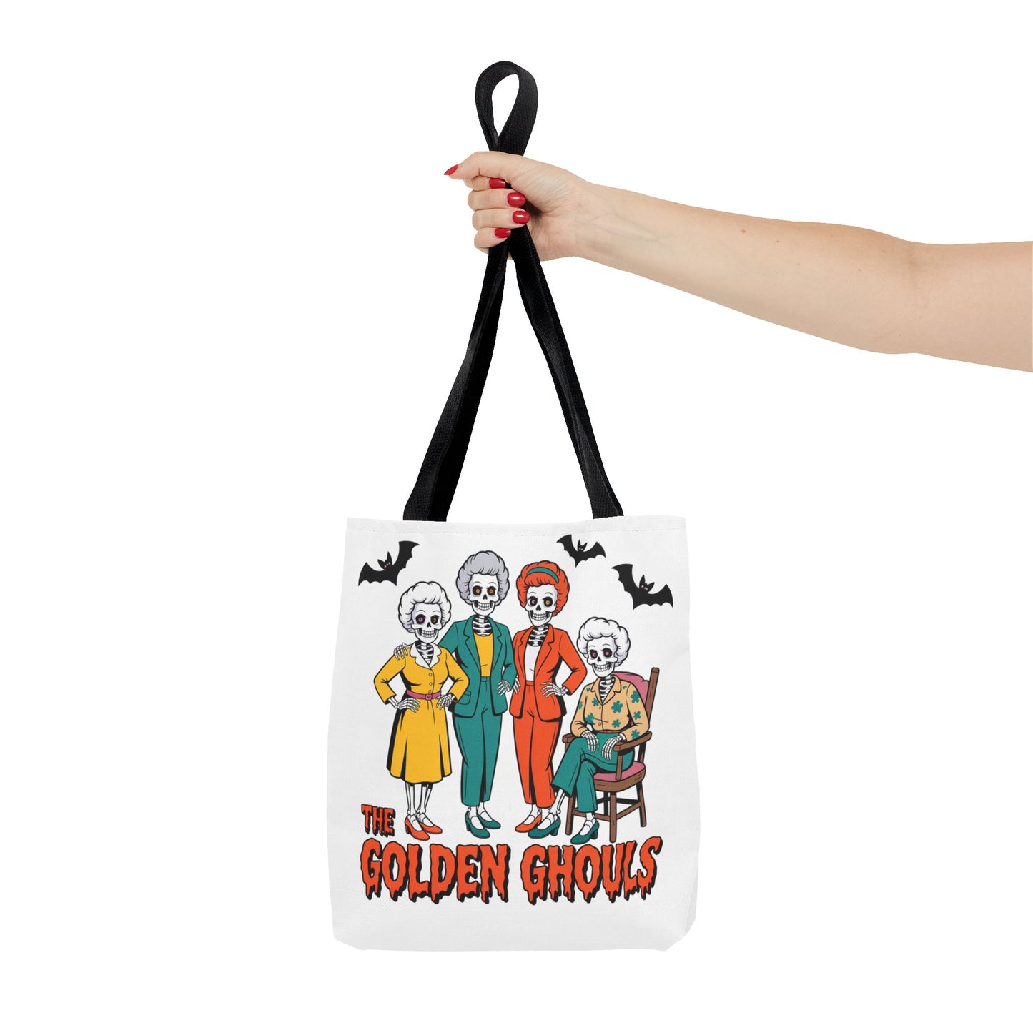 ๐ค Retro Skeleton Squad Tote Bag โ Spooky Chic Style for Halloween ๐ป๐