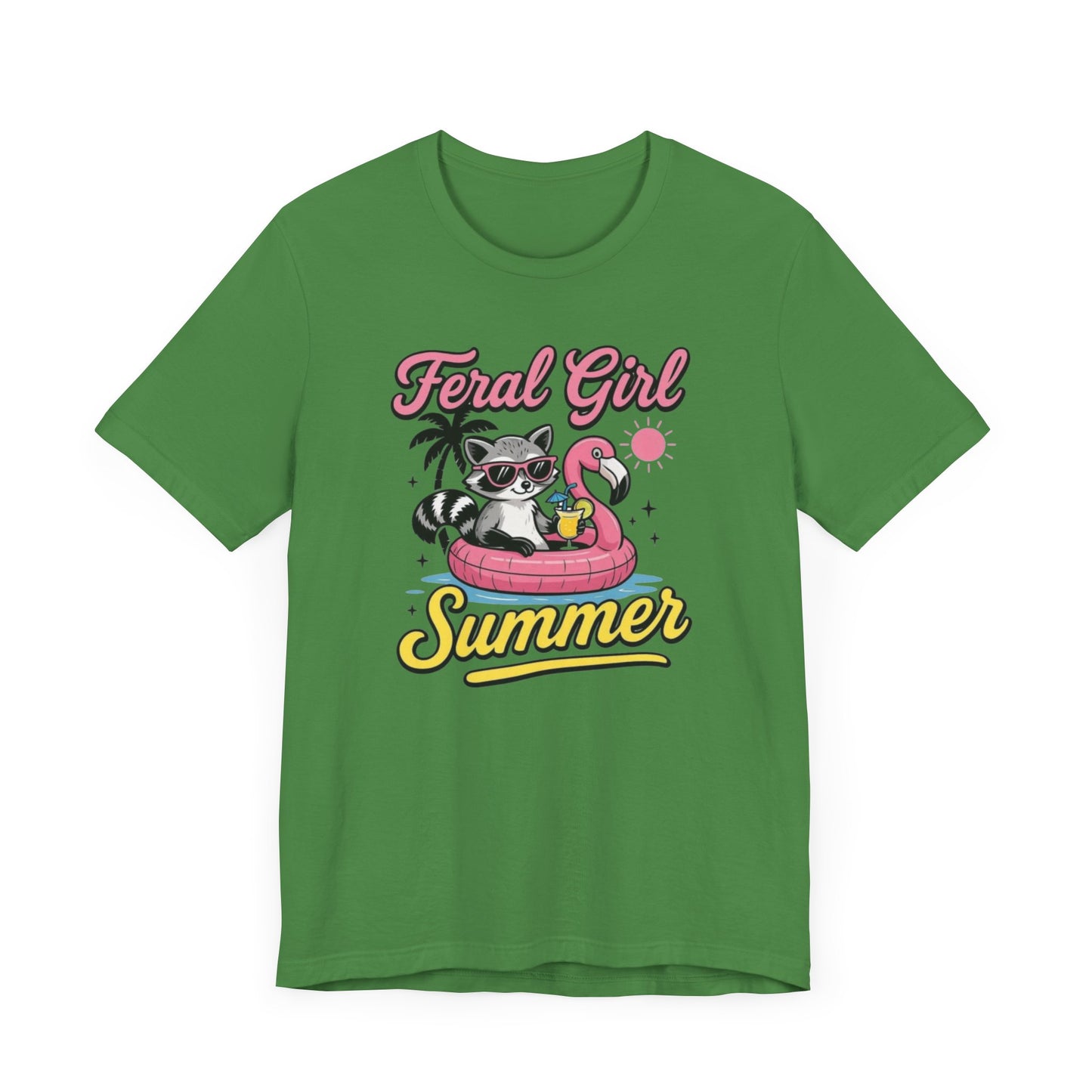 Camiseta de verano para chica salvaje: Mapache divertido con vuelo | Camiseta de verano para mujer
