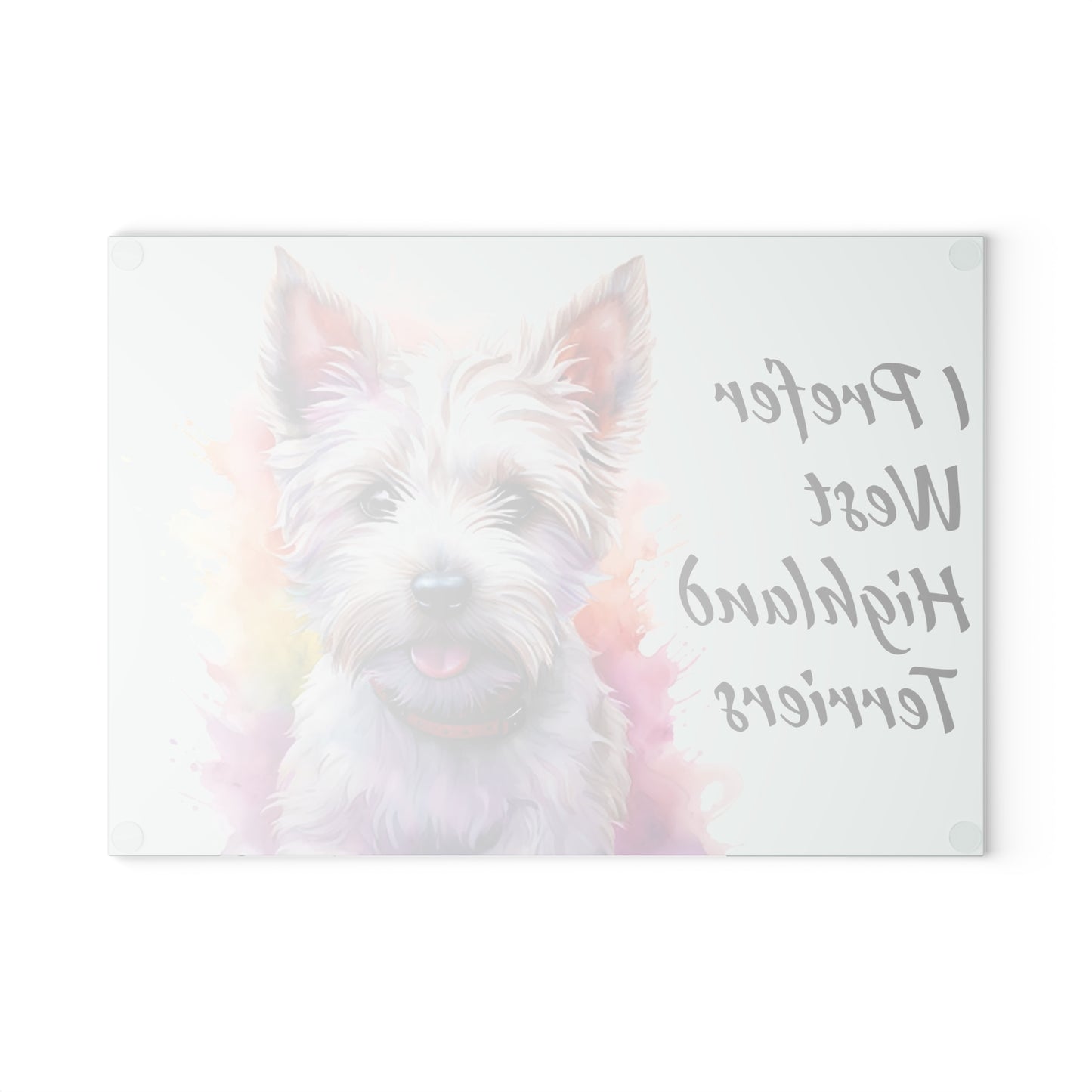 Tabla de cortar para West Highland Terrier, tabla de cortar para Westie, regalo para West Highland Terrier, regalo para Westie, me encantan los Westies, regalos para amantes de los perros