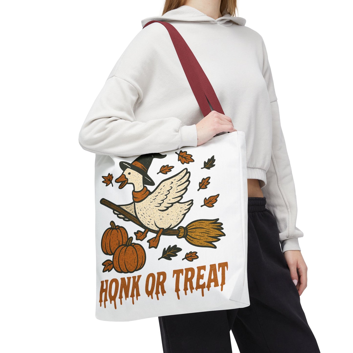 ๐ช Honk or Treat Goose Halloween Tote Bag โ Witchy Whimsy for Spooky Season ๐๐