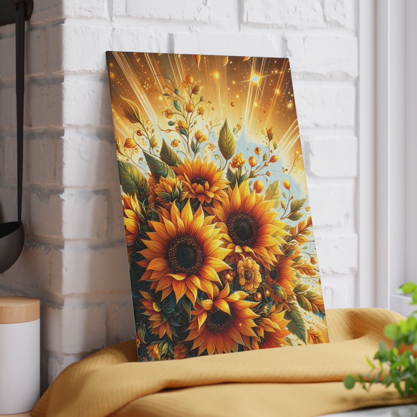 🌻 Sunflower Radiance Cutting Board – Brighten Your Kitchen with Golden Charm ☀️